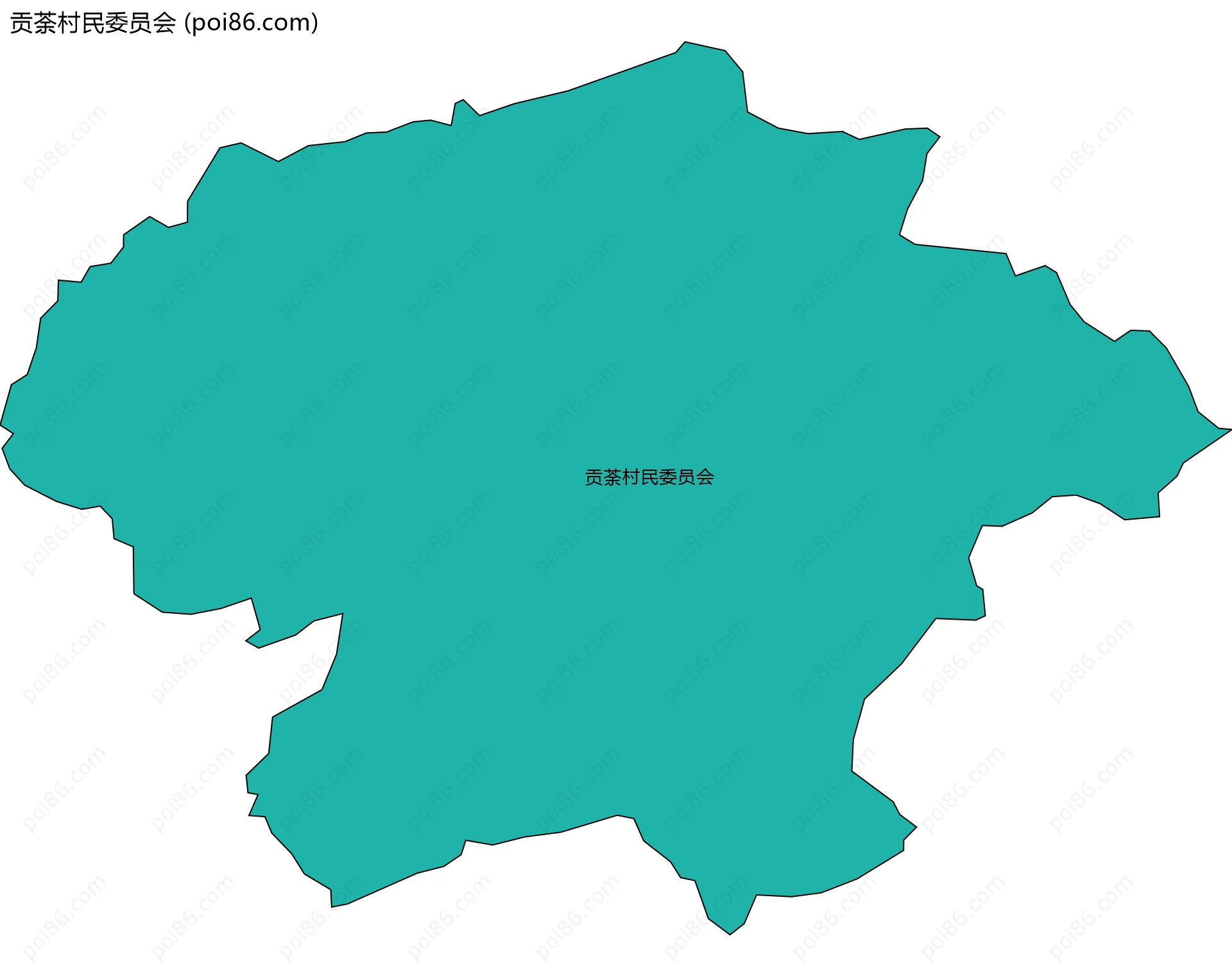 贡荼村民委员会边界地图