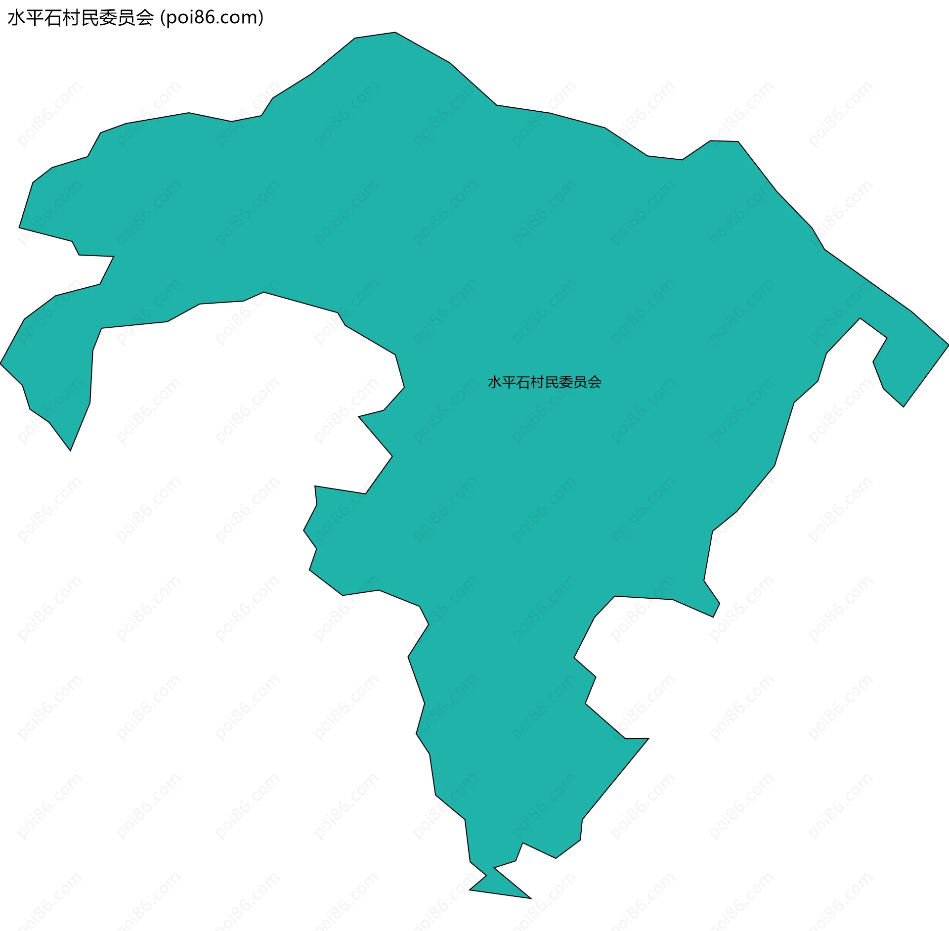 水平石村民委员会边界地图