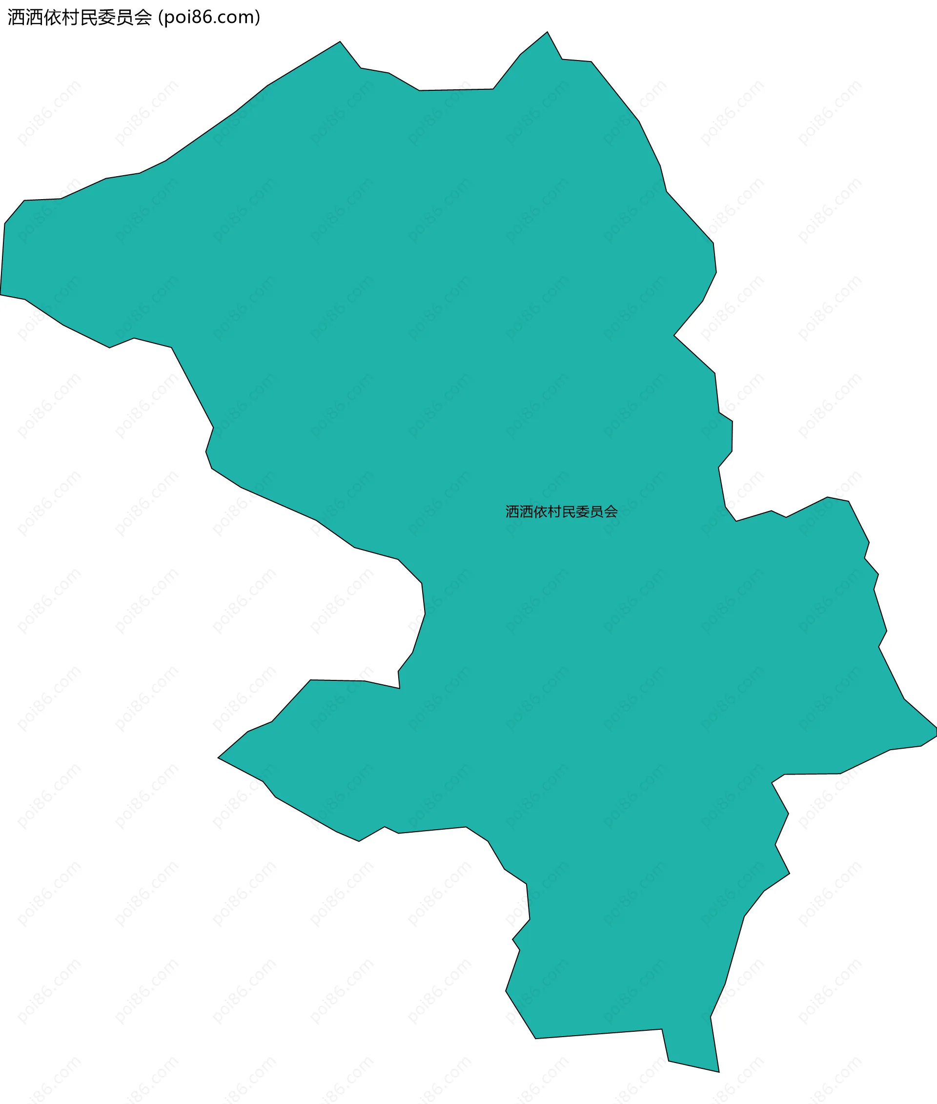 洒洒依村民委员会边界地图