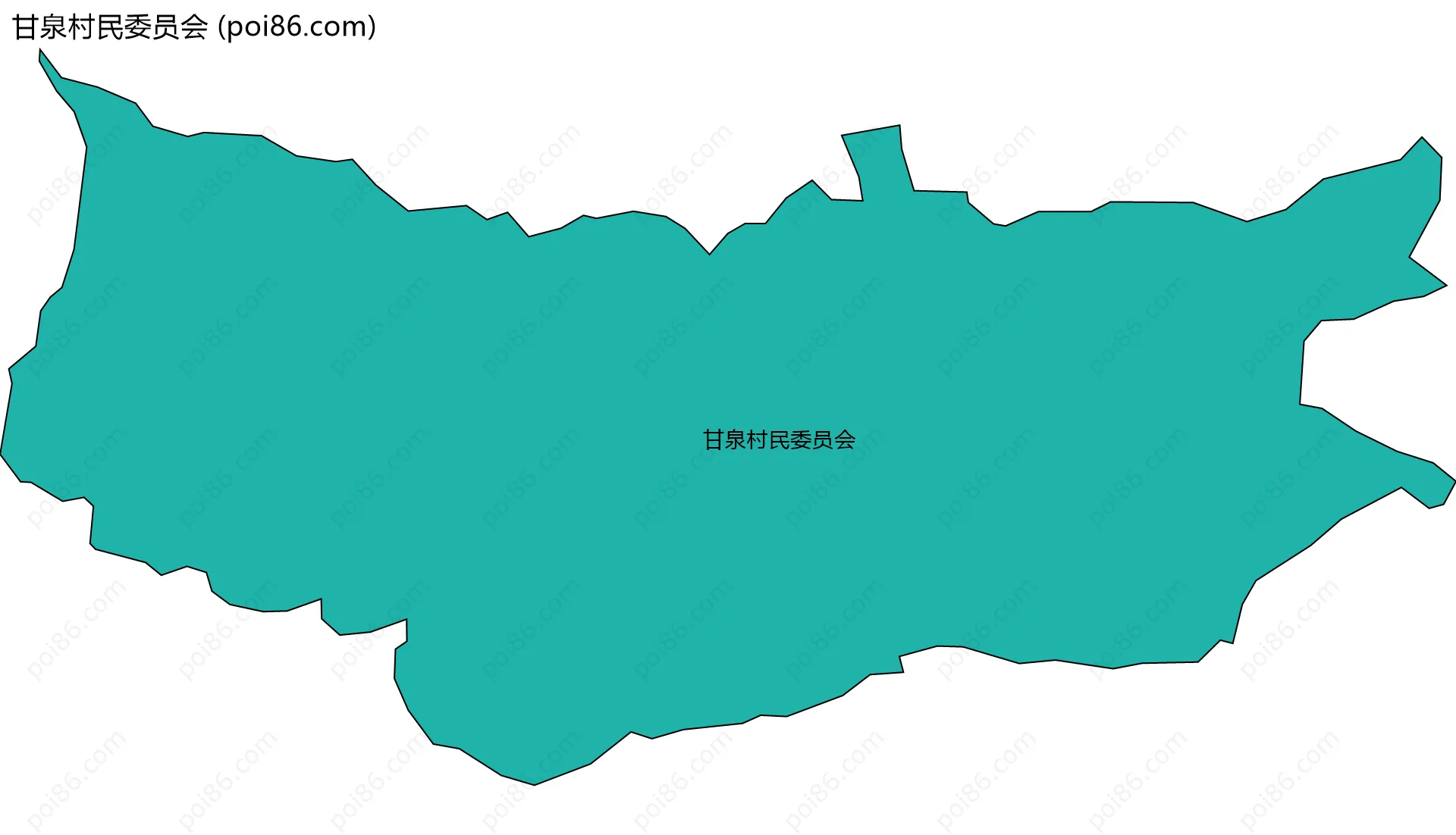 甘泉村民委员会边界地图