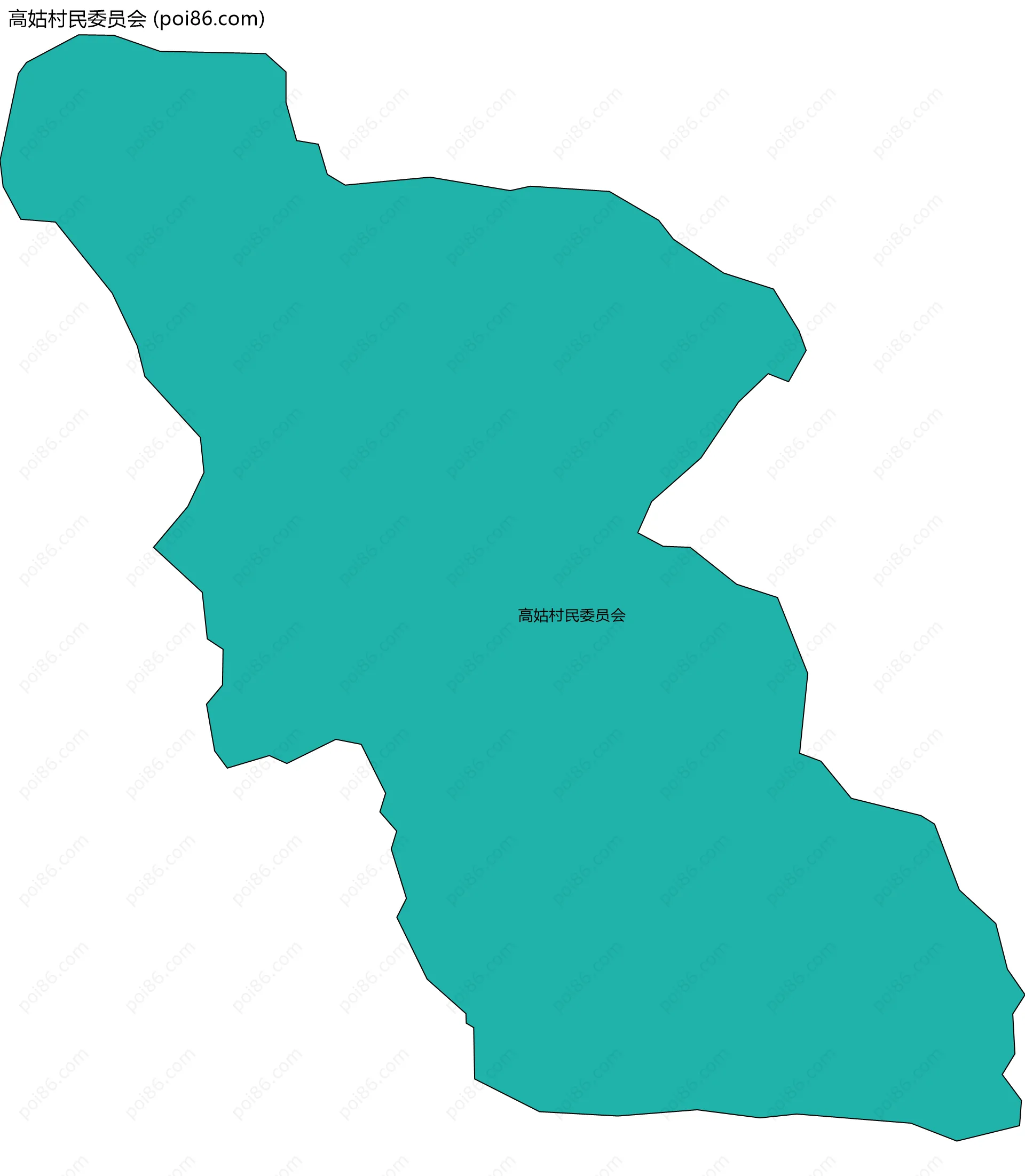 高姑村民委员会边界地图