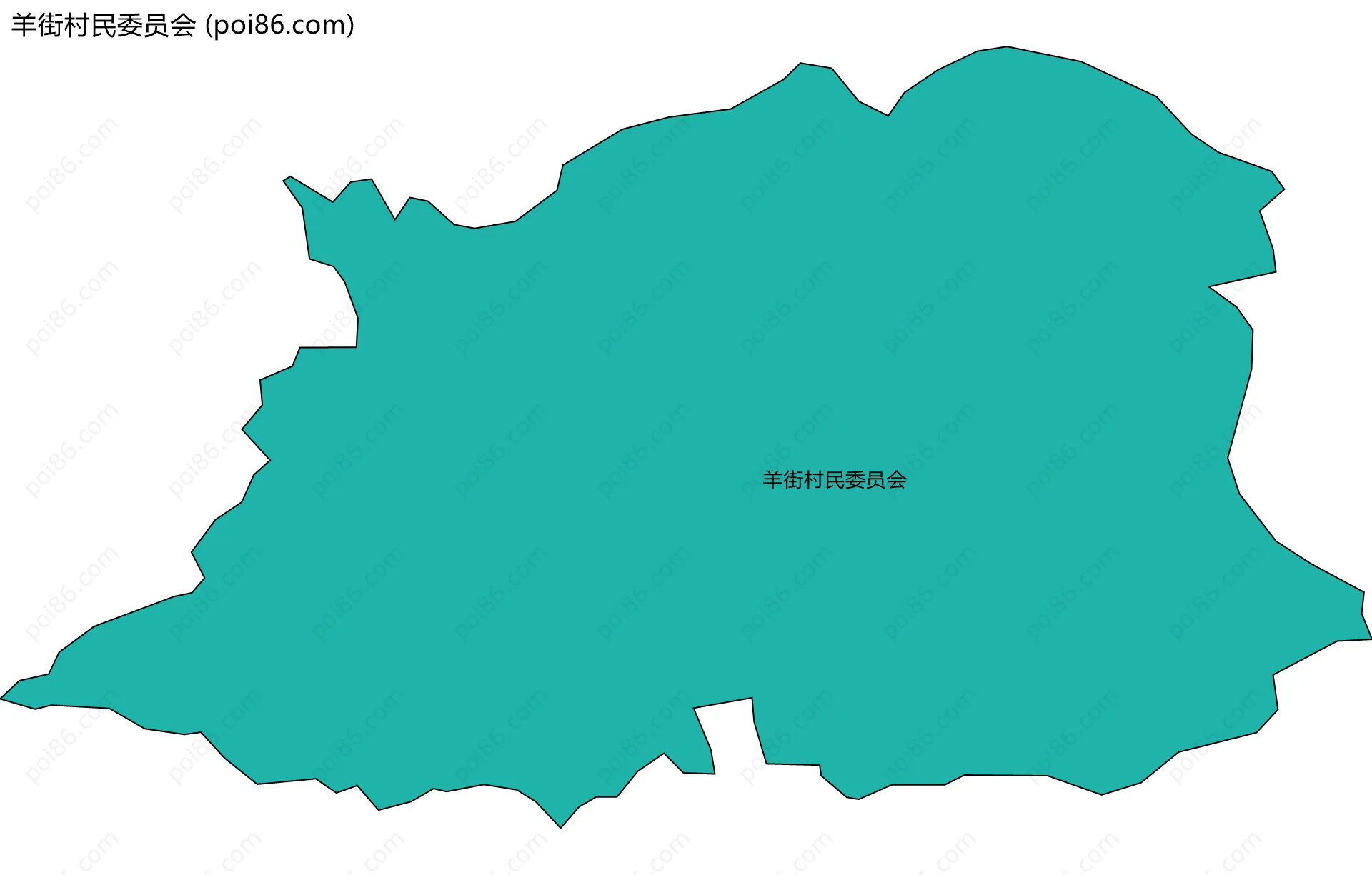 羊街村民委员会边界地图