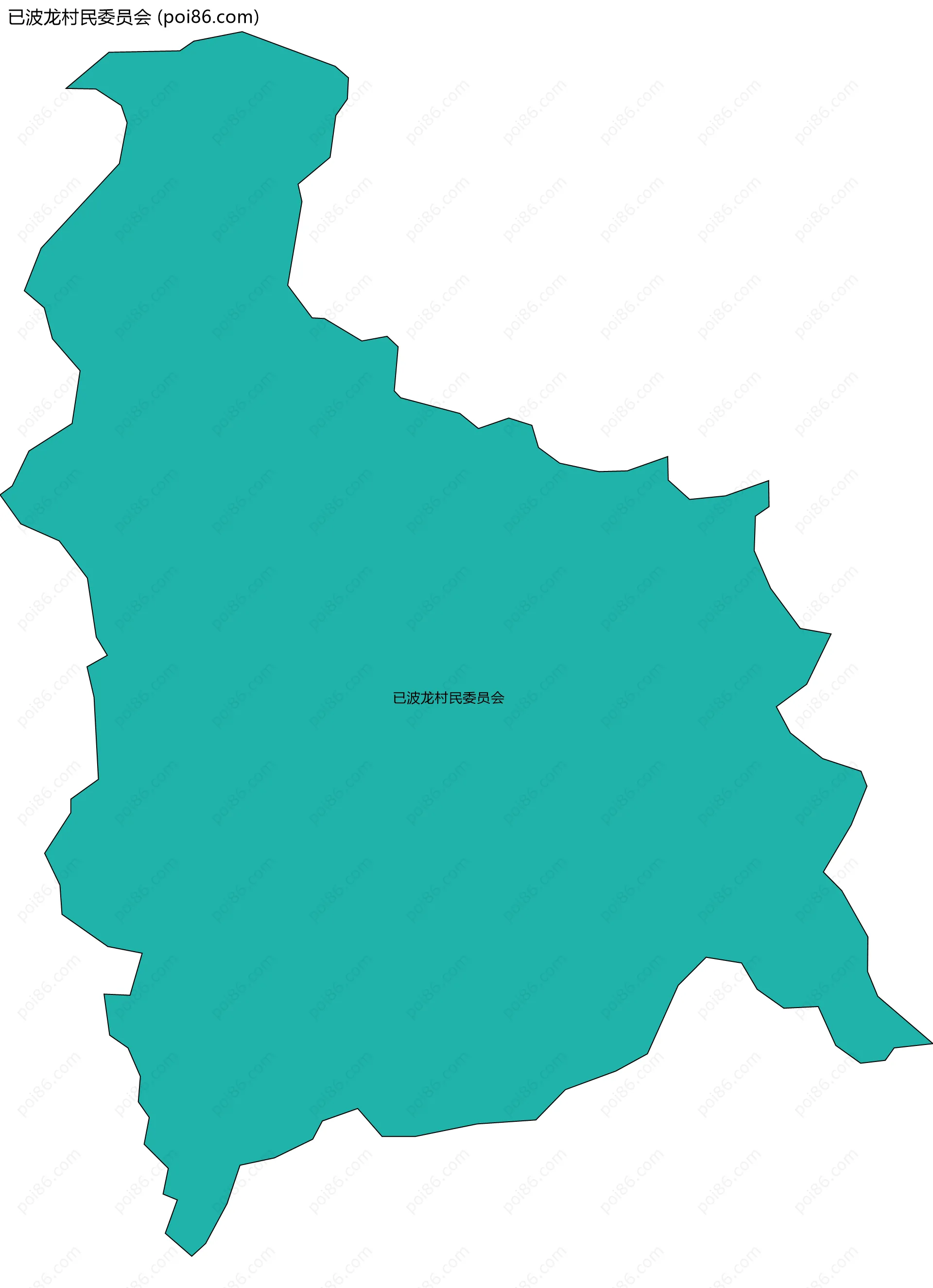 已波龙村民委员会边界地图