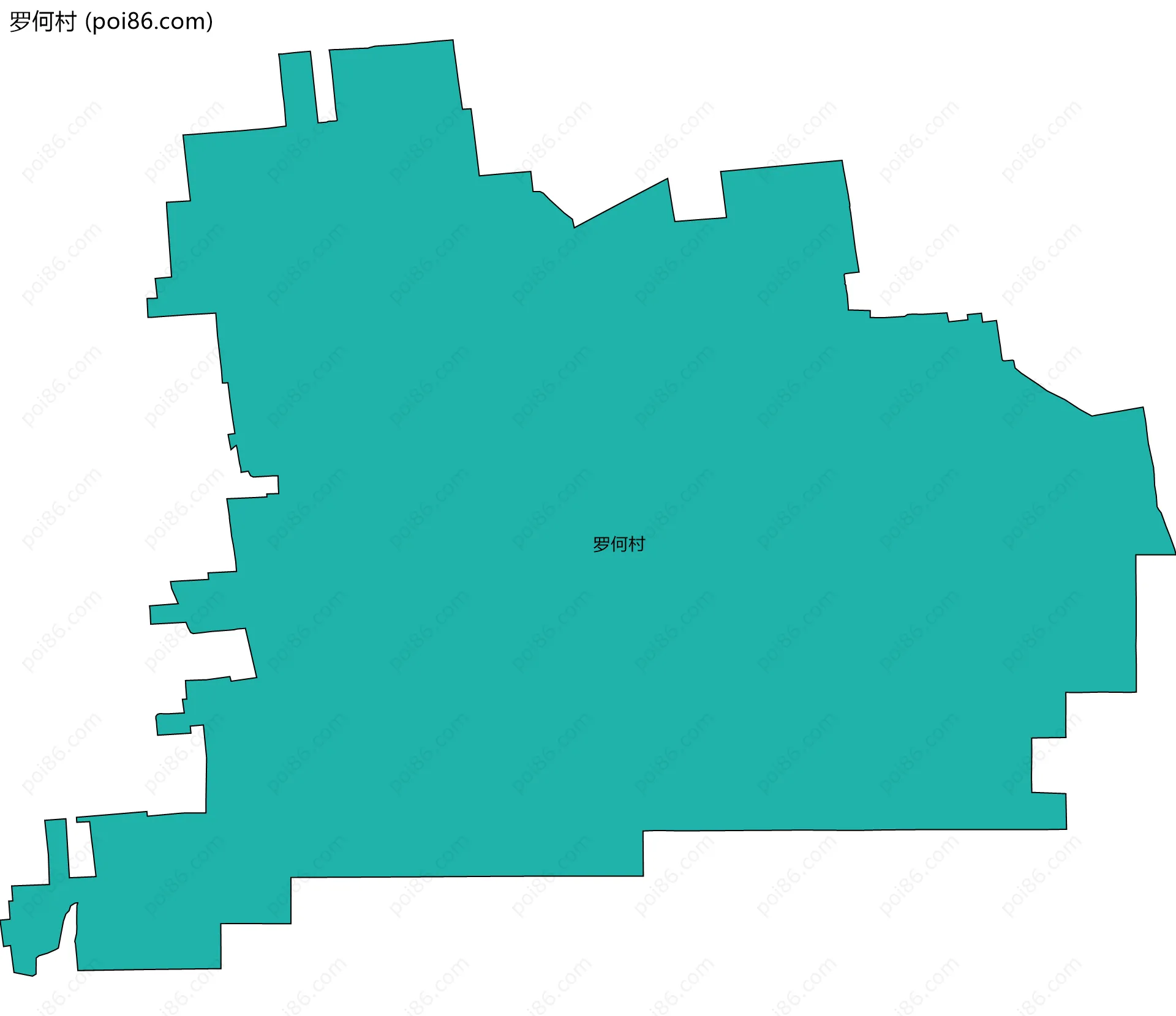 罗何村边界地图