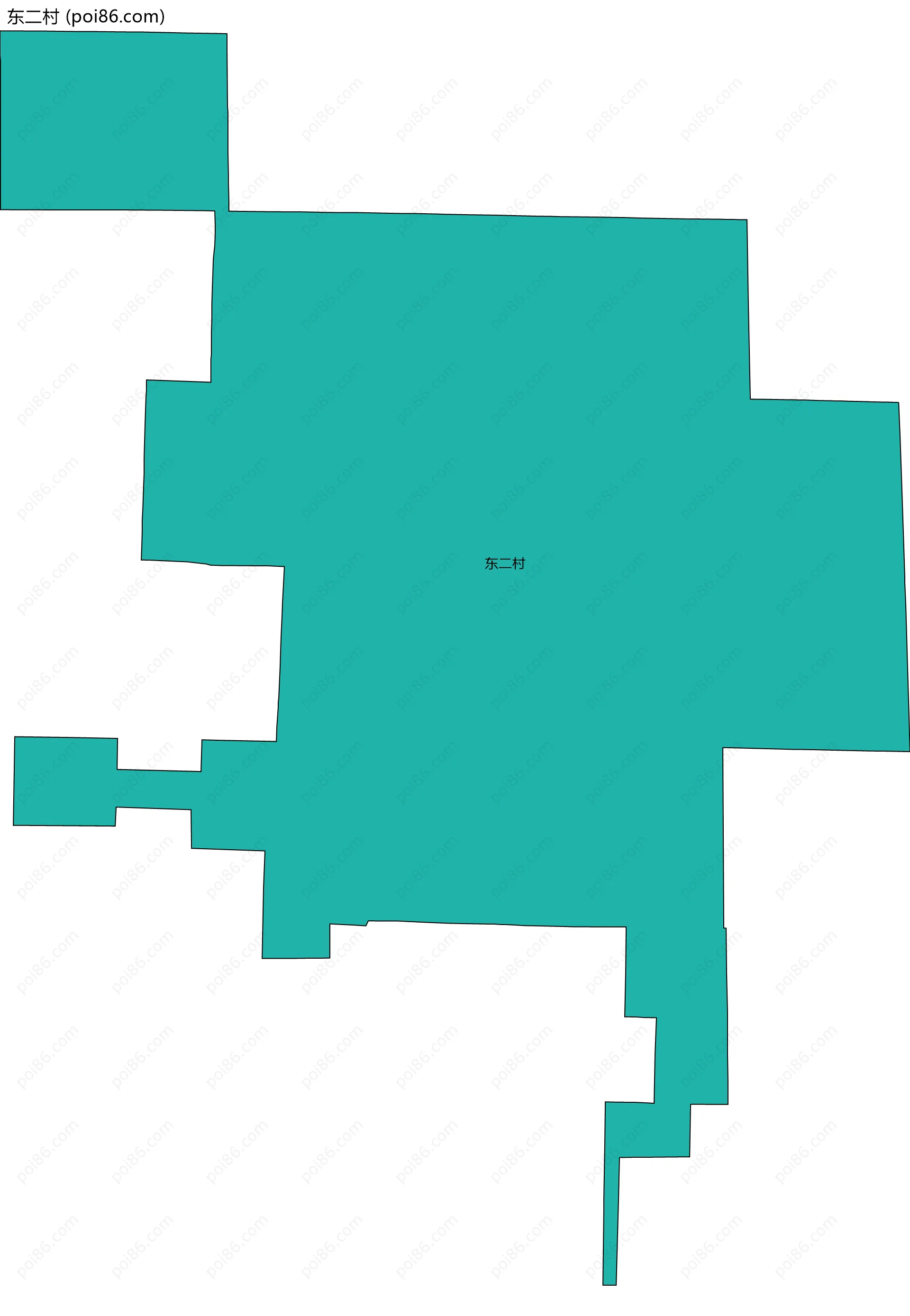 东二村边界地图