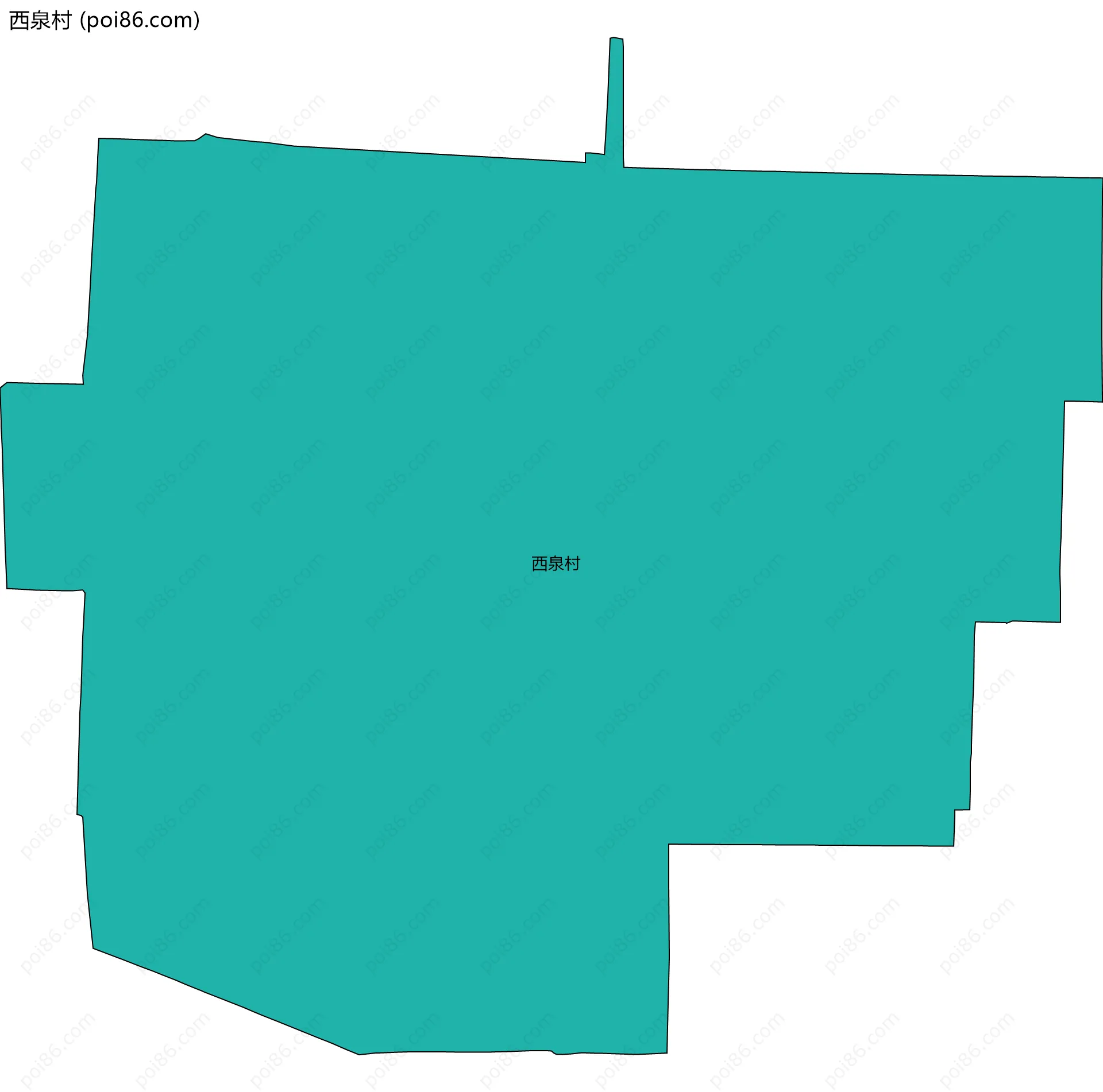 西泉村边界地图