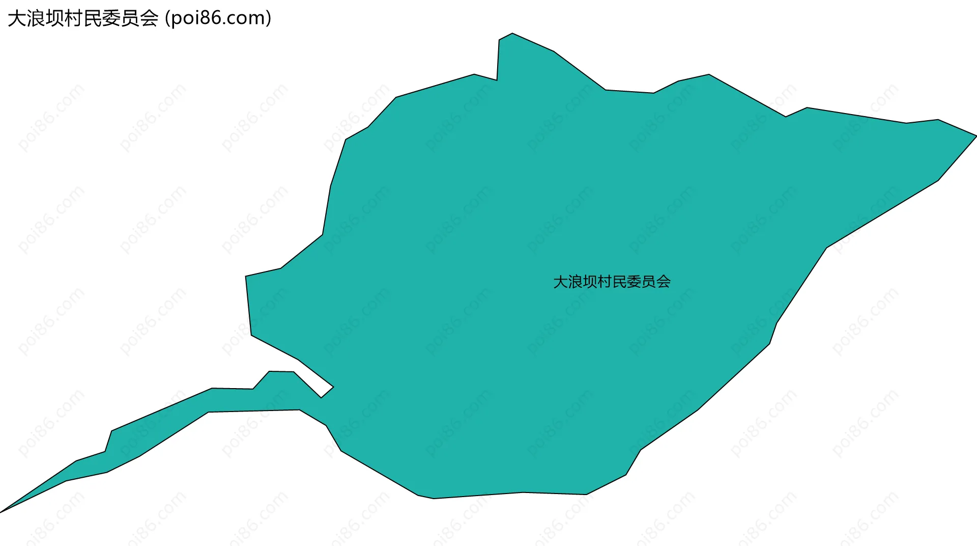 大浪坝村民委员会边界地图