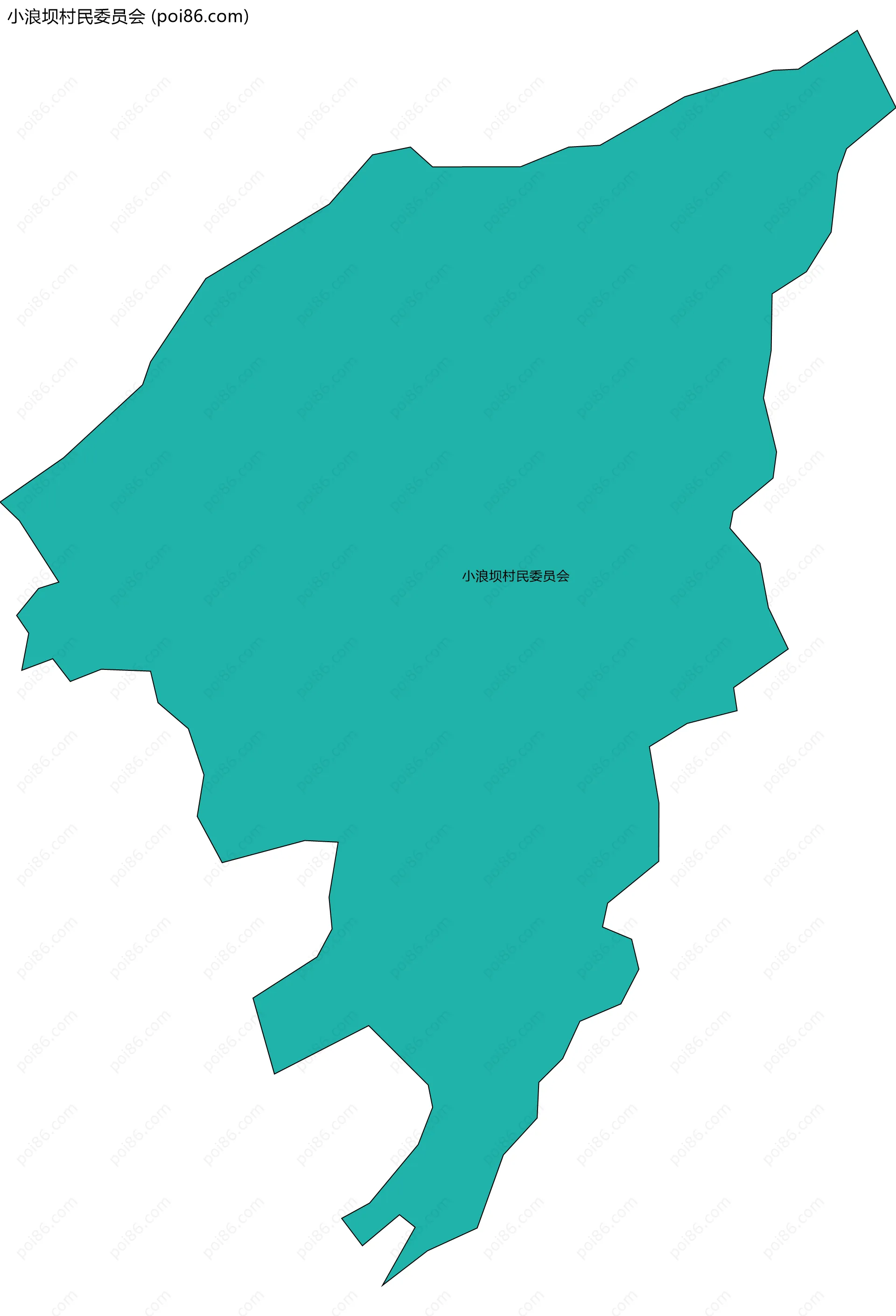 小浪坝村民委员会边界地图