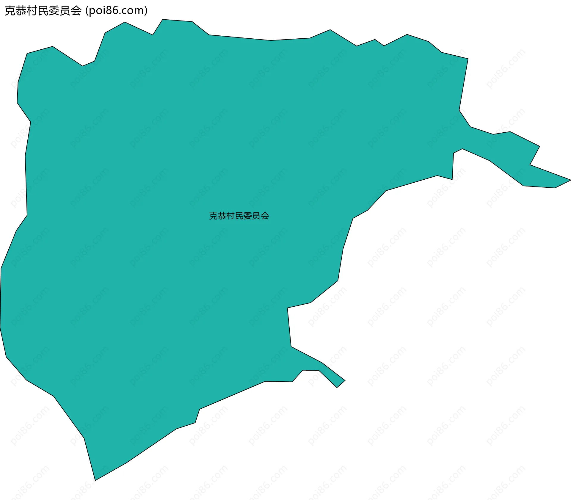 克恭村民委员会边界地图