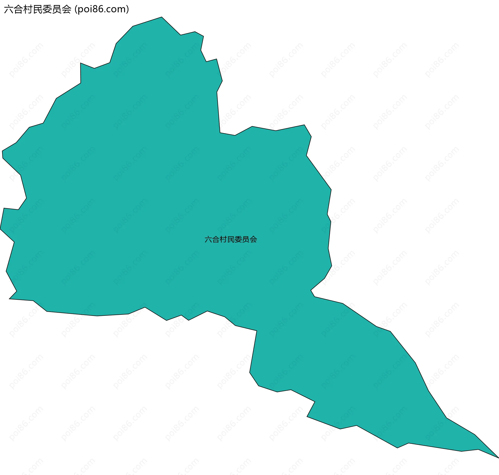 六合村民委员会边界地图