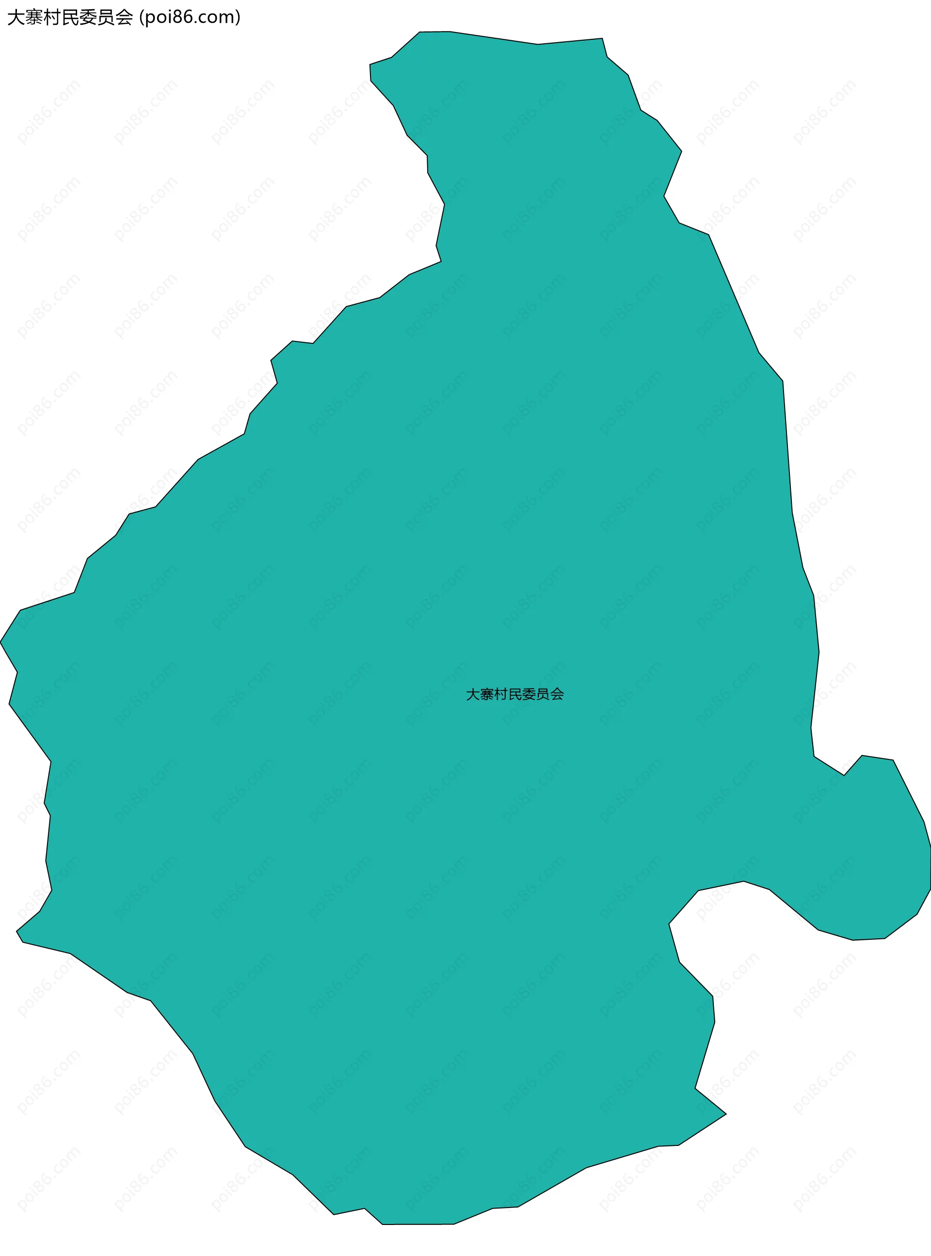 大寨村民委员会边界地图