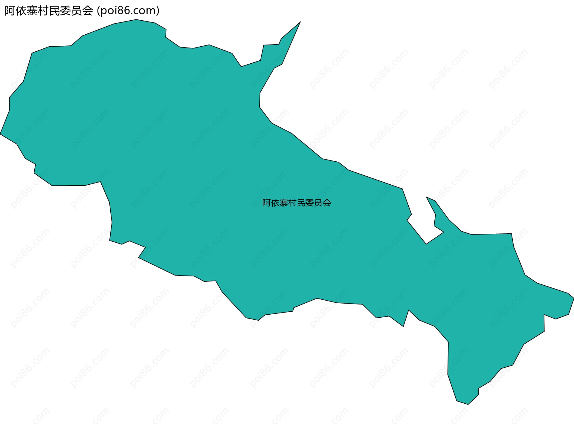 阿依寨村民委员会边界地图