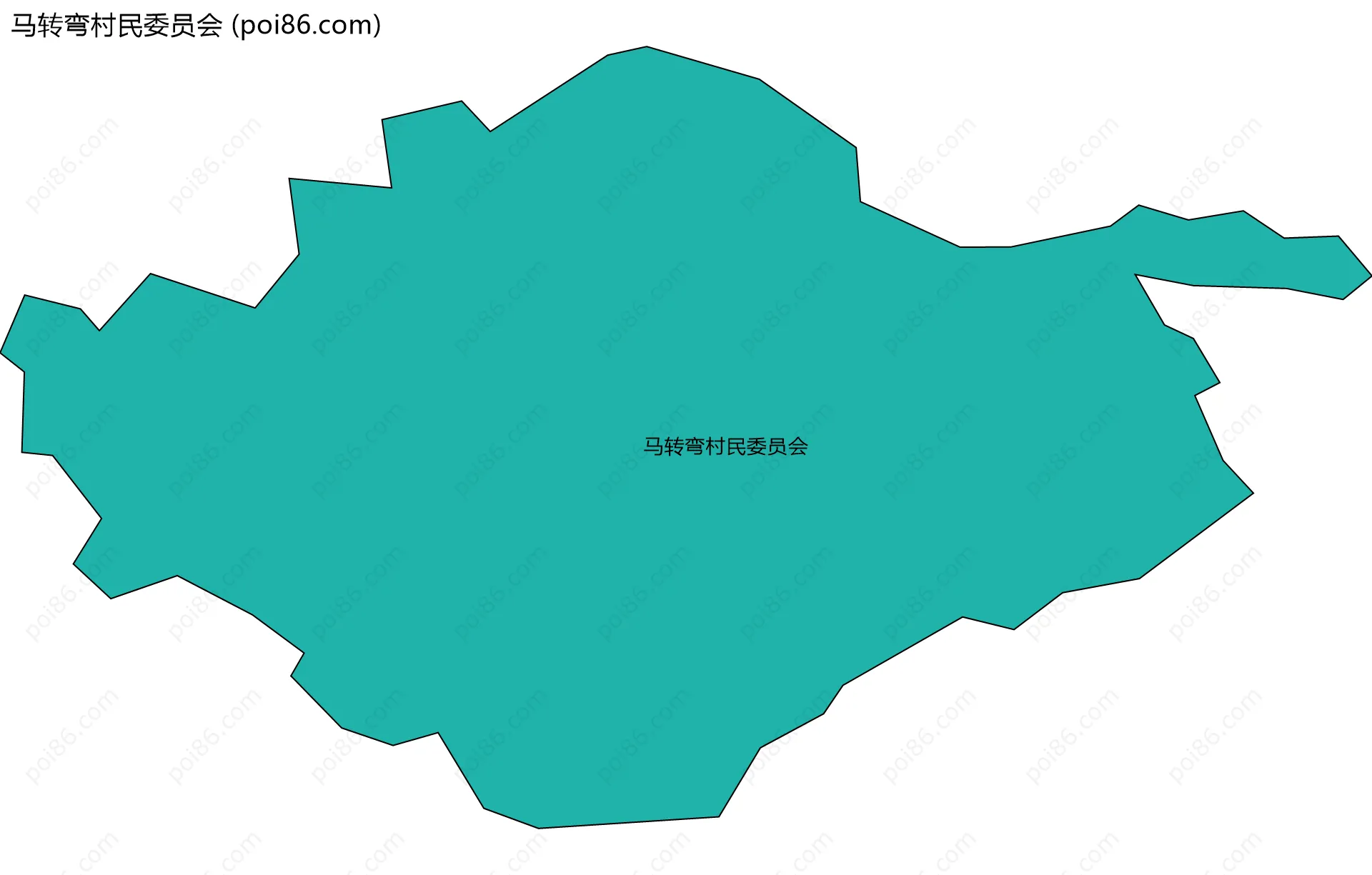 马转弯村民委员会边界地图