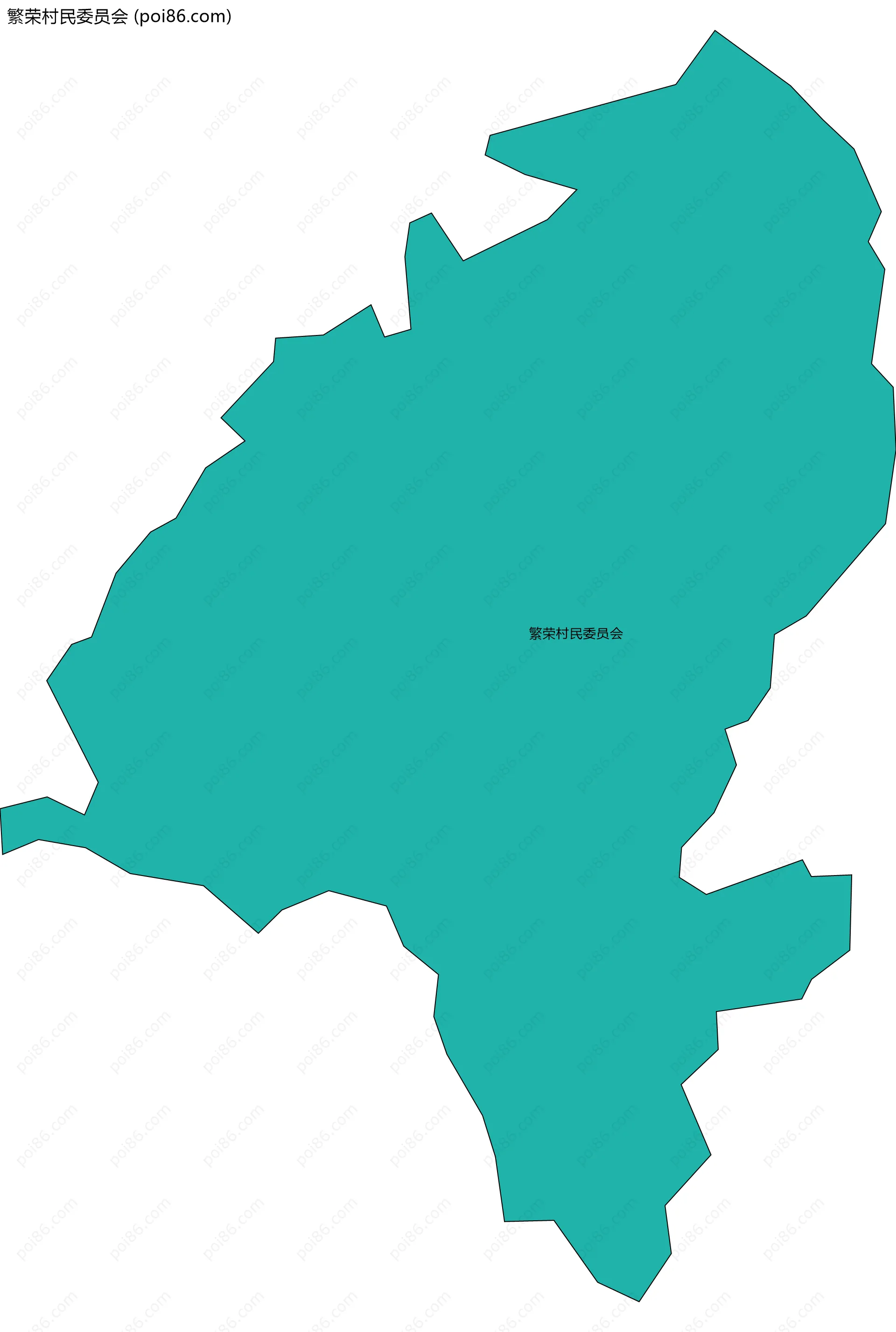 繁荣村民委员会边界地图