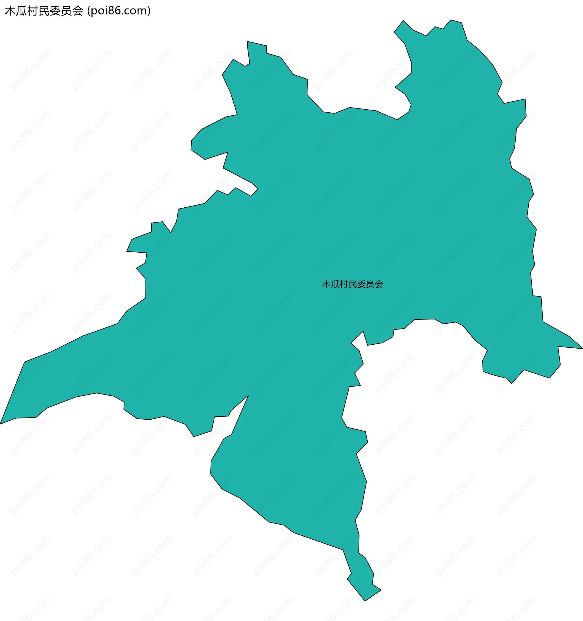 木瓜村民委员会边界地图