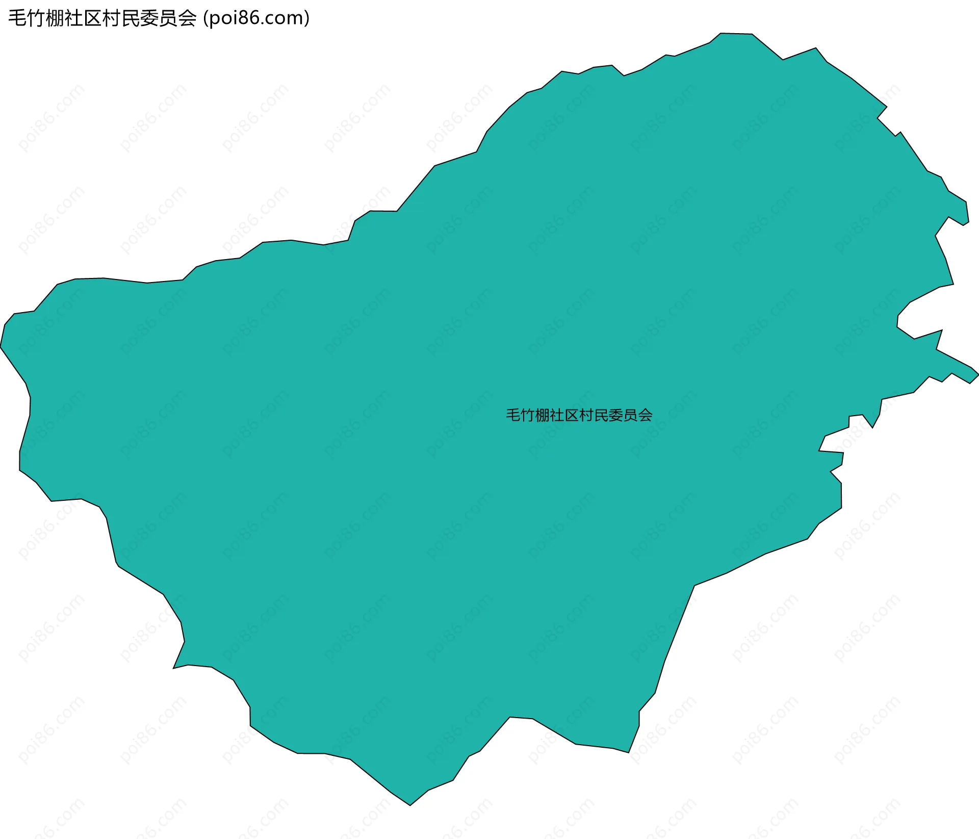 毛竹棚社区村民委员会边界地图