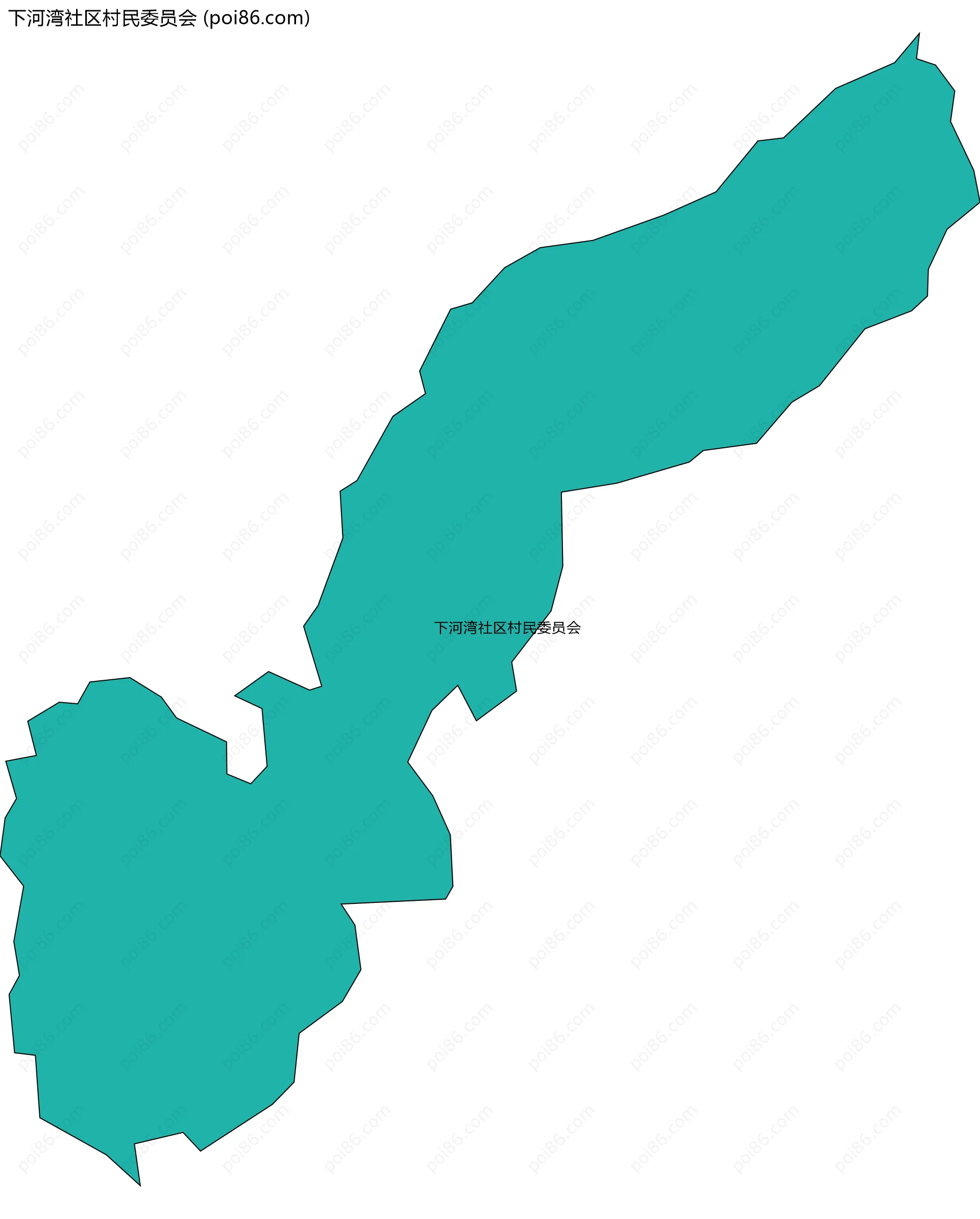 下河湾社区村民委员会边界地图