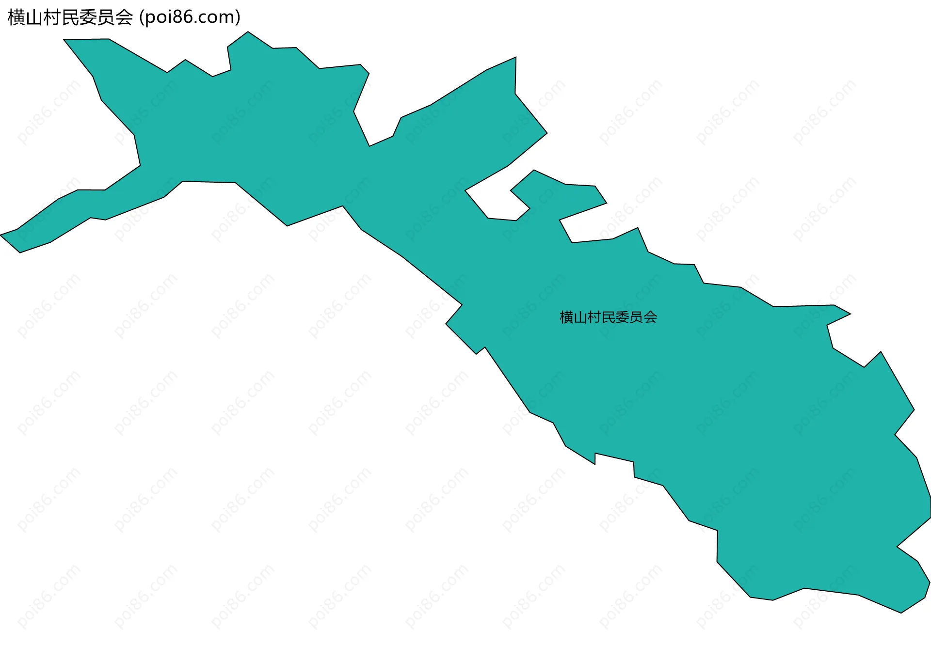 横山村民委员会边界地图