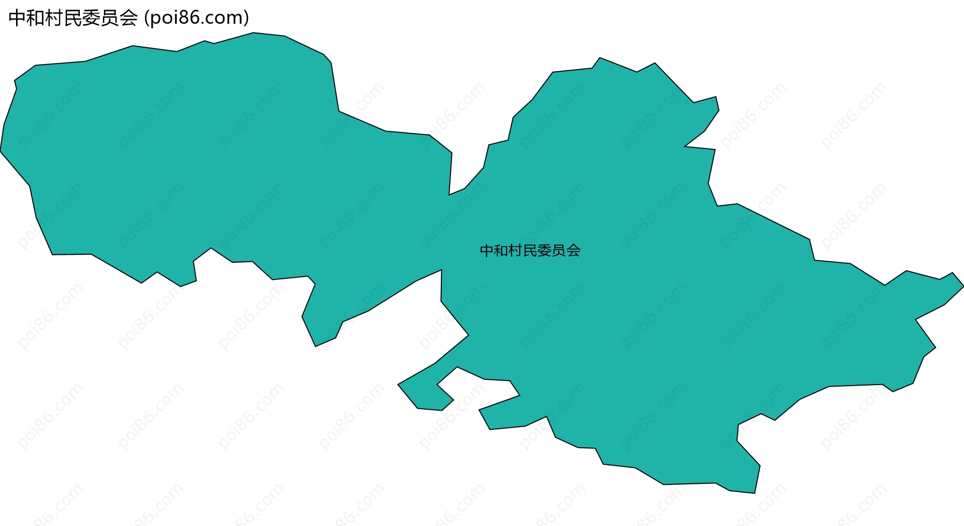 中和村民委员会边界地图