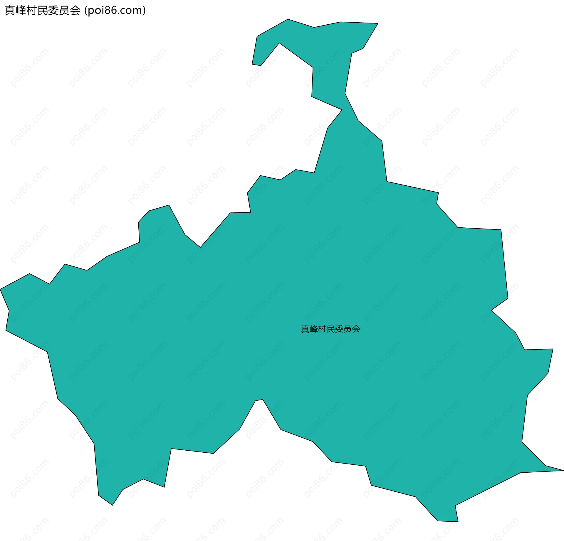 真峰村民委员会边界地图