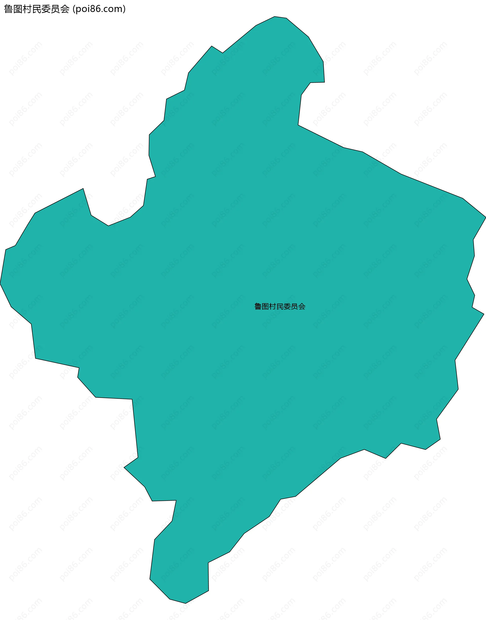 鲁图村民委员会边界地图