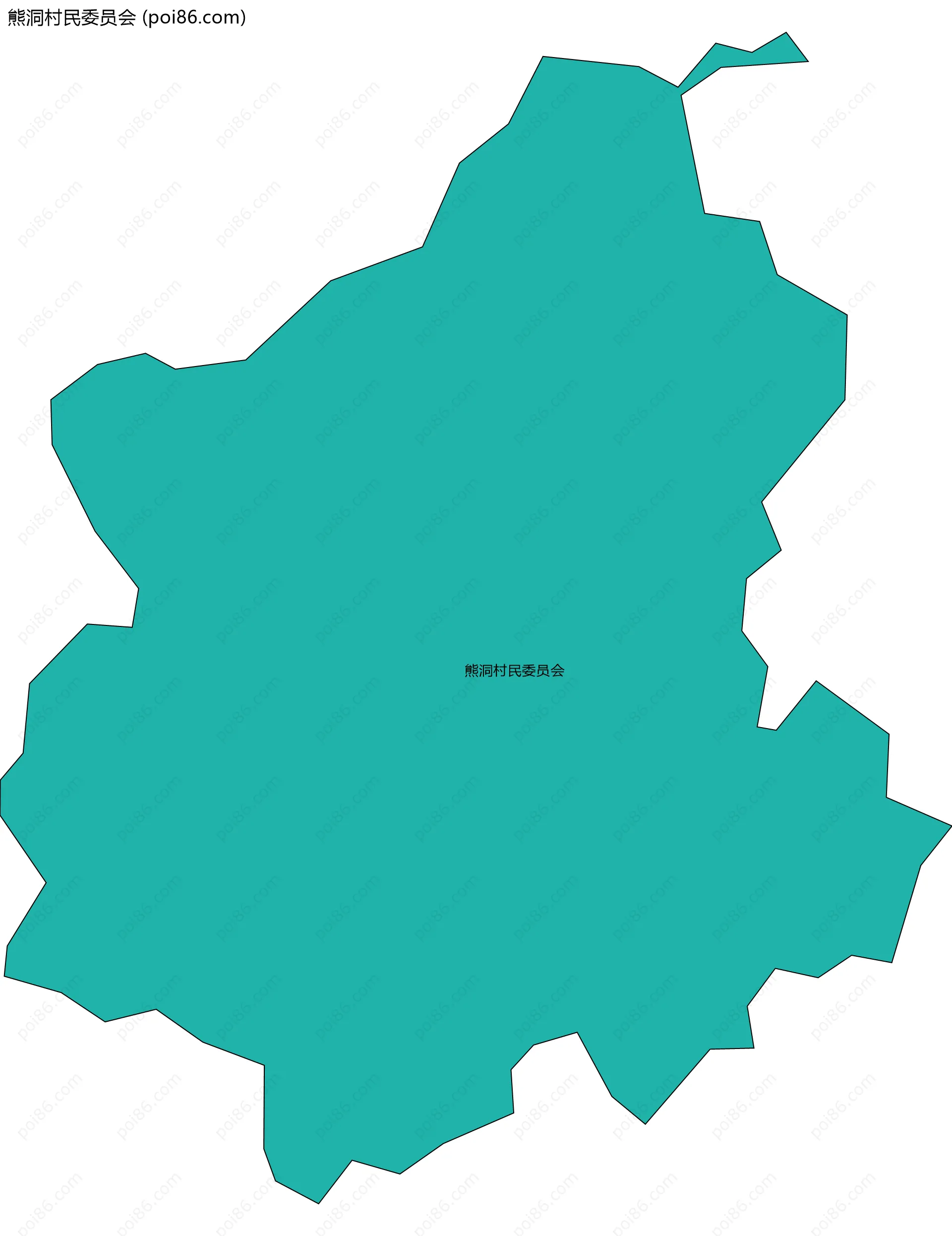 熊洞村民委员会边界地图