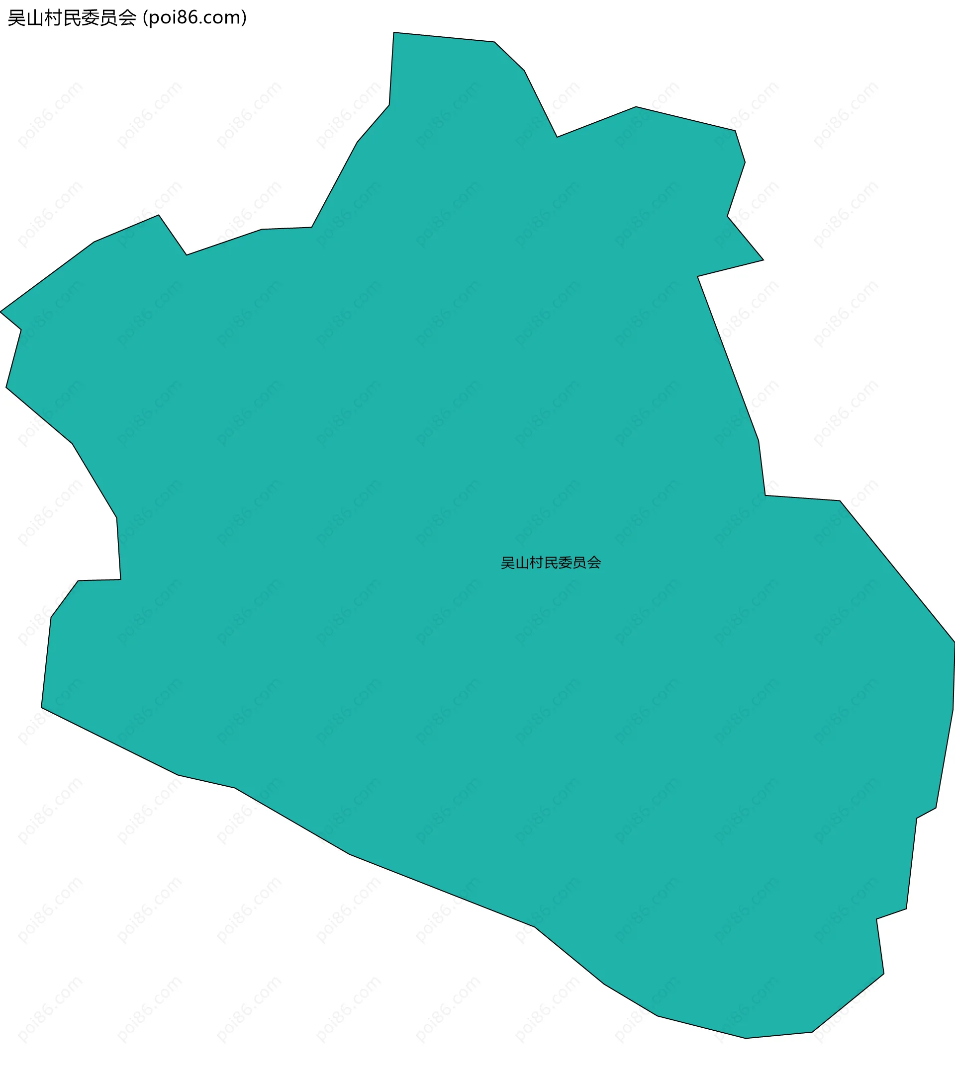 吴山村民委员会边界地图