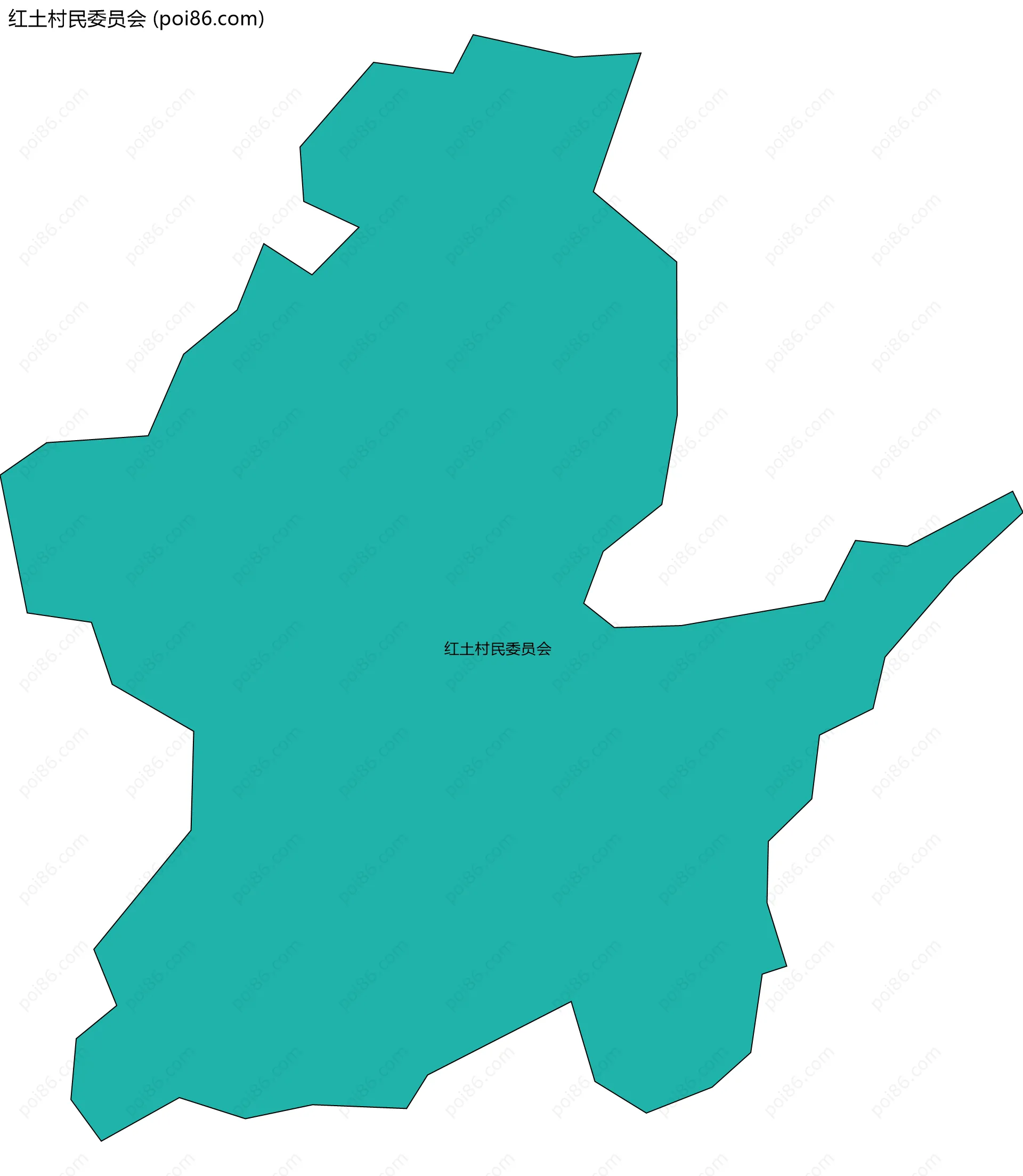 红土村民委员会边界地图