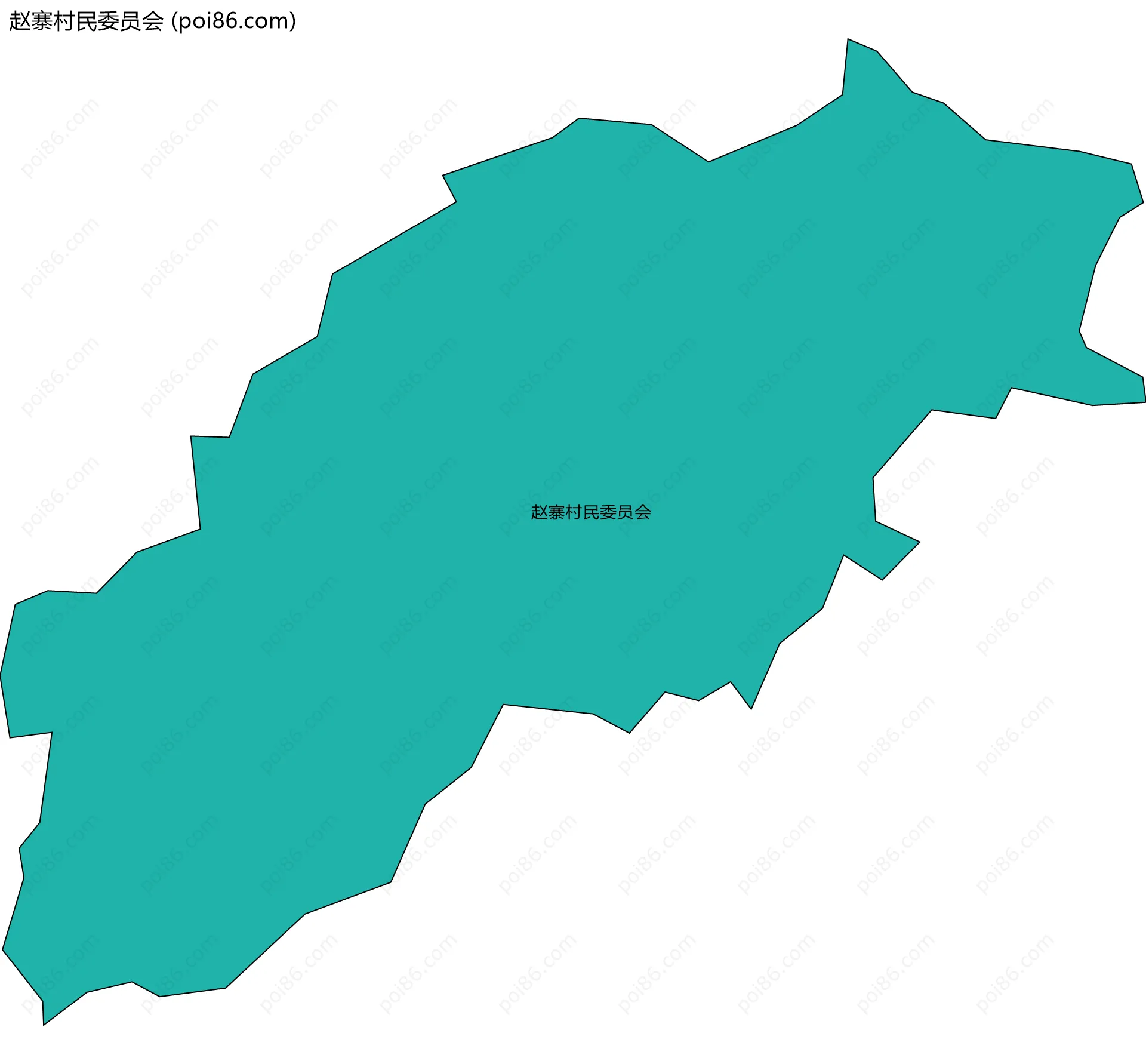 赵寨村民委员会边界地图