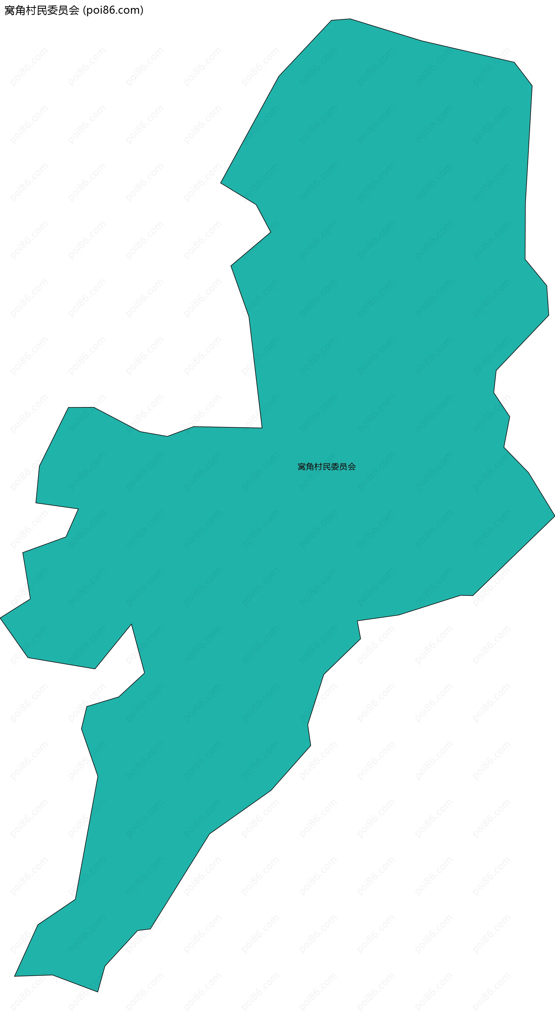 窝角村民委员会边界地图