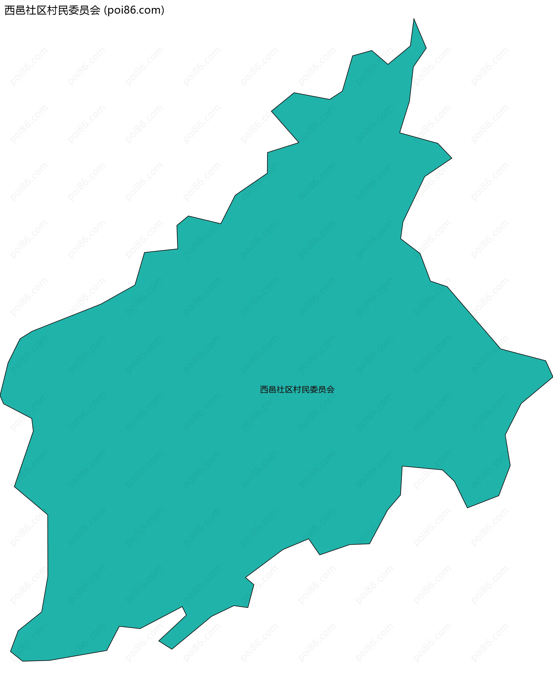 西邑社区村民委员会边界地图