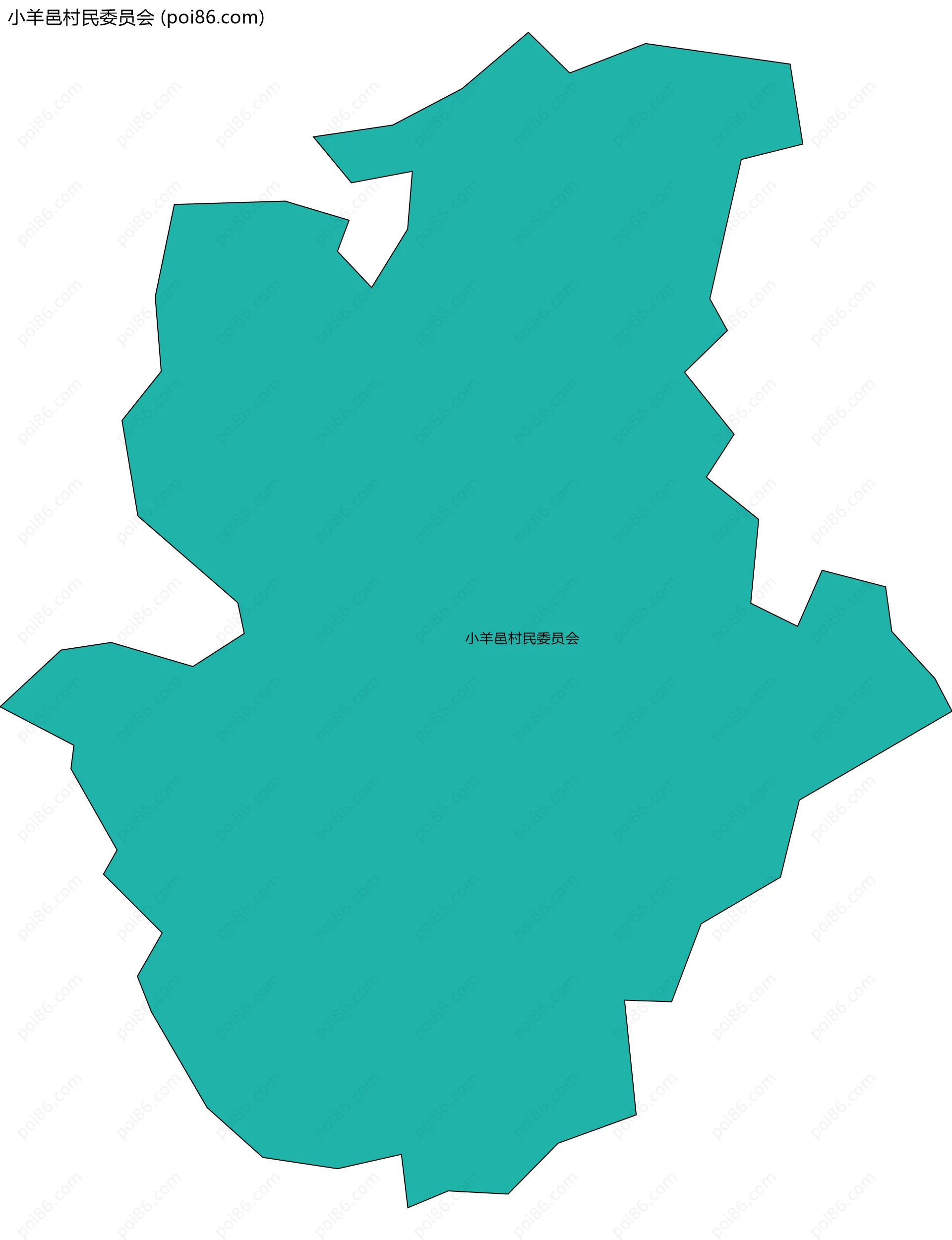 小羊邑村民委员会边界地图