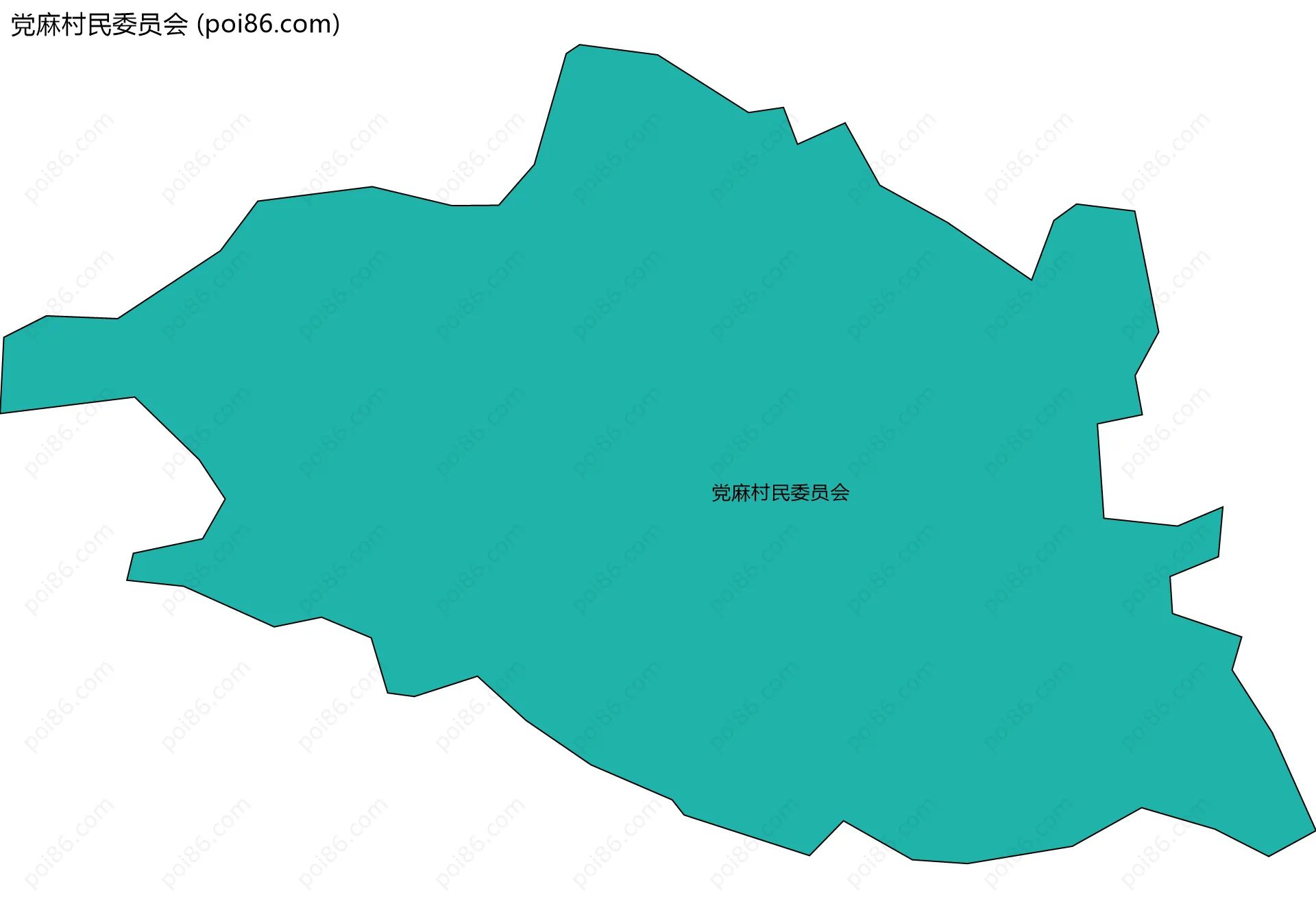 党麻村民委员会边界地图