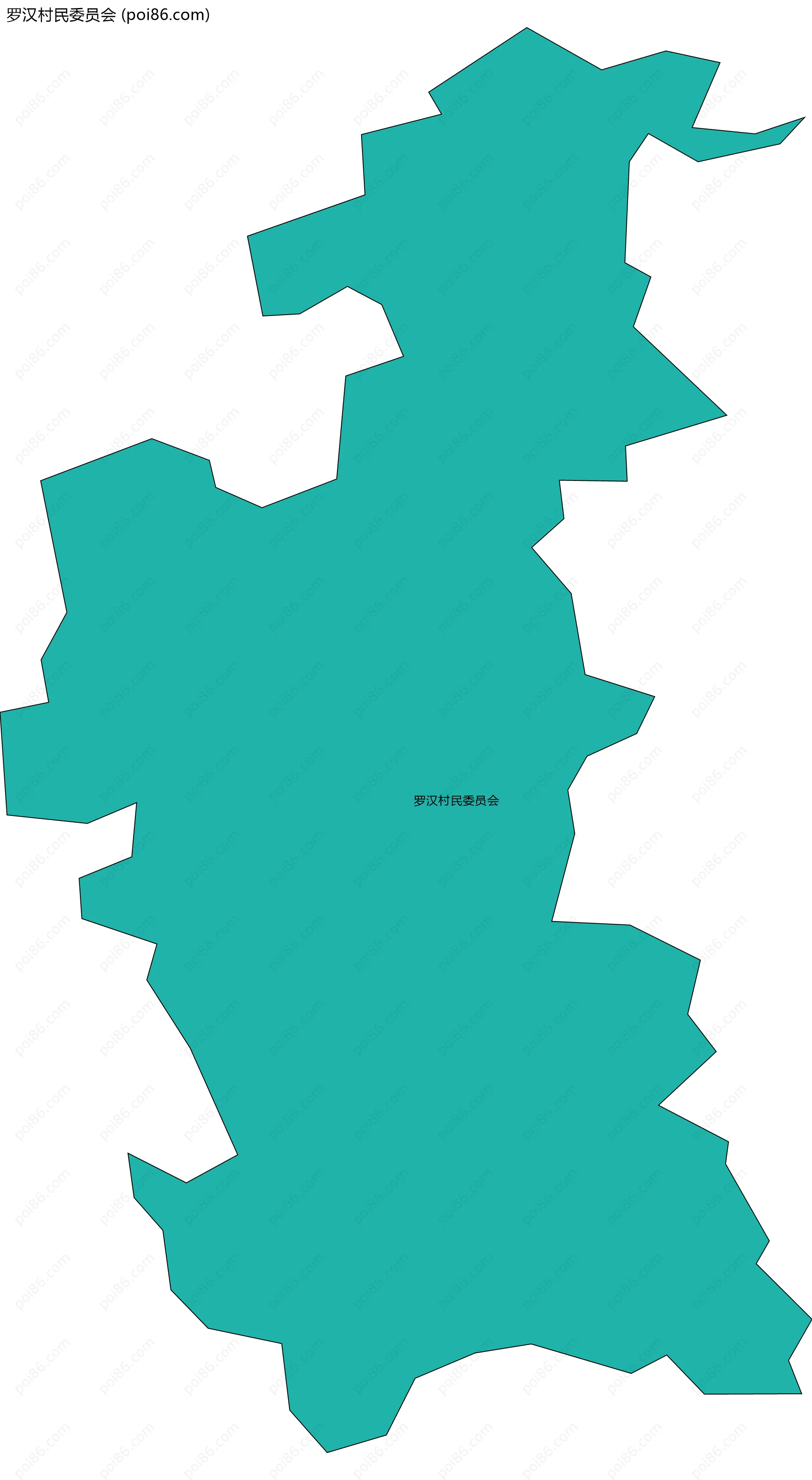 罗汉村民委员会边界地图