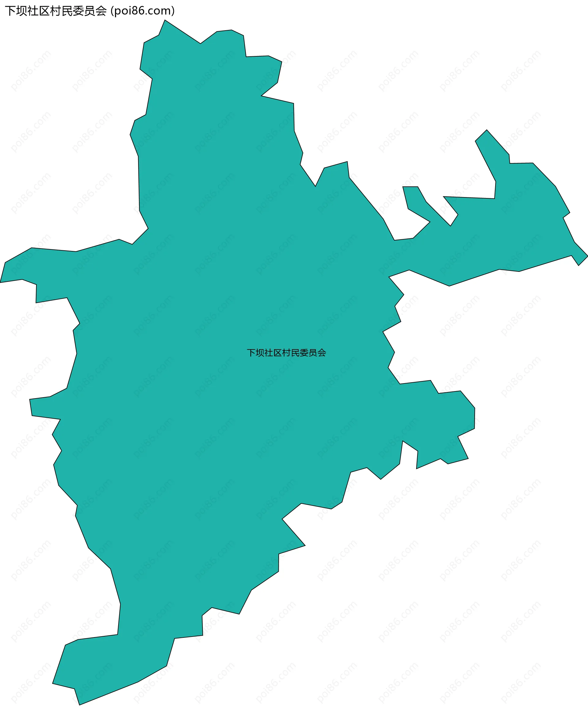 下坝社区村民委员会边界地图