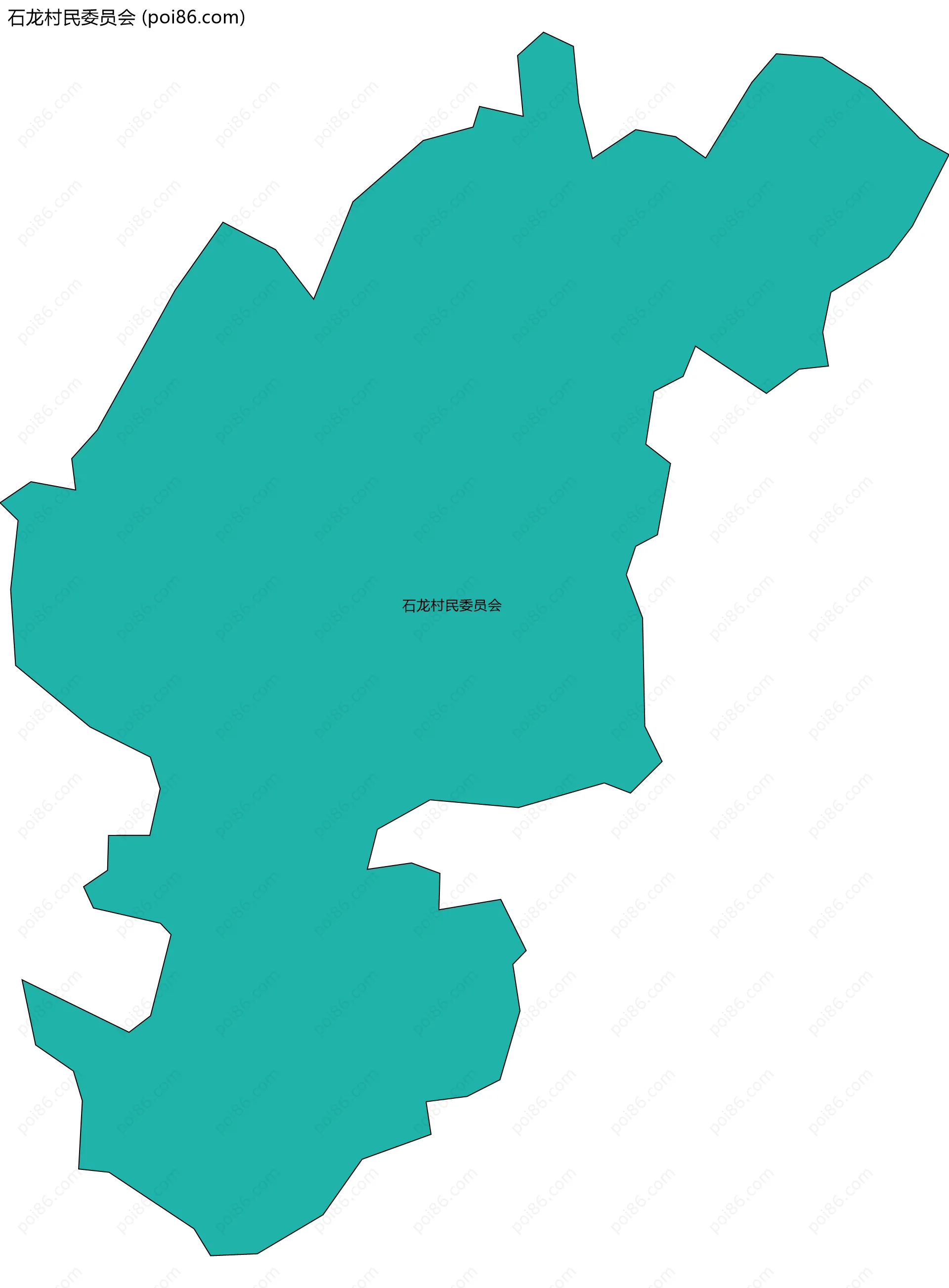 石龙村民委员会边界地图