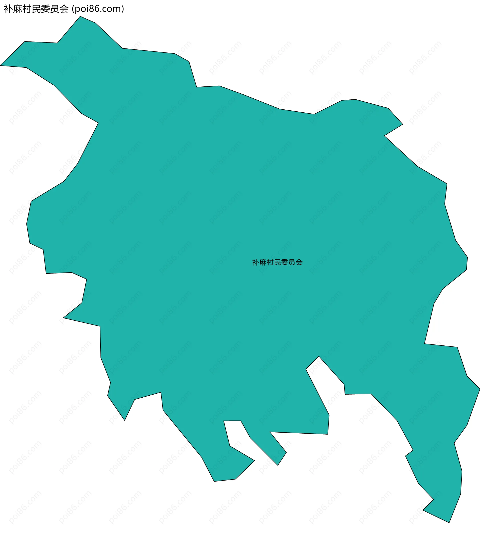 补麻村民委员会边界地图