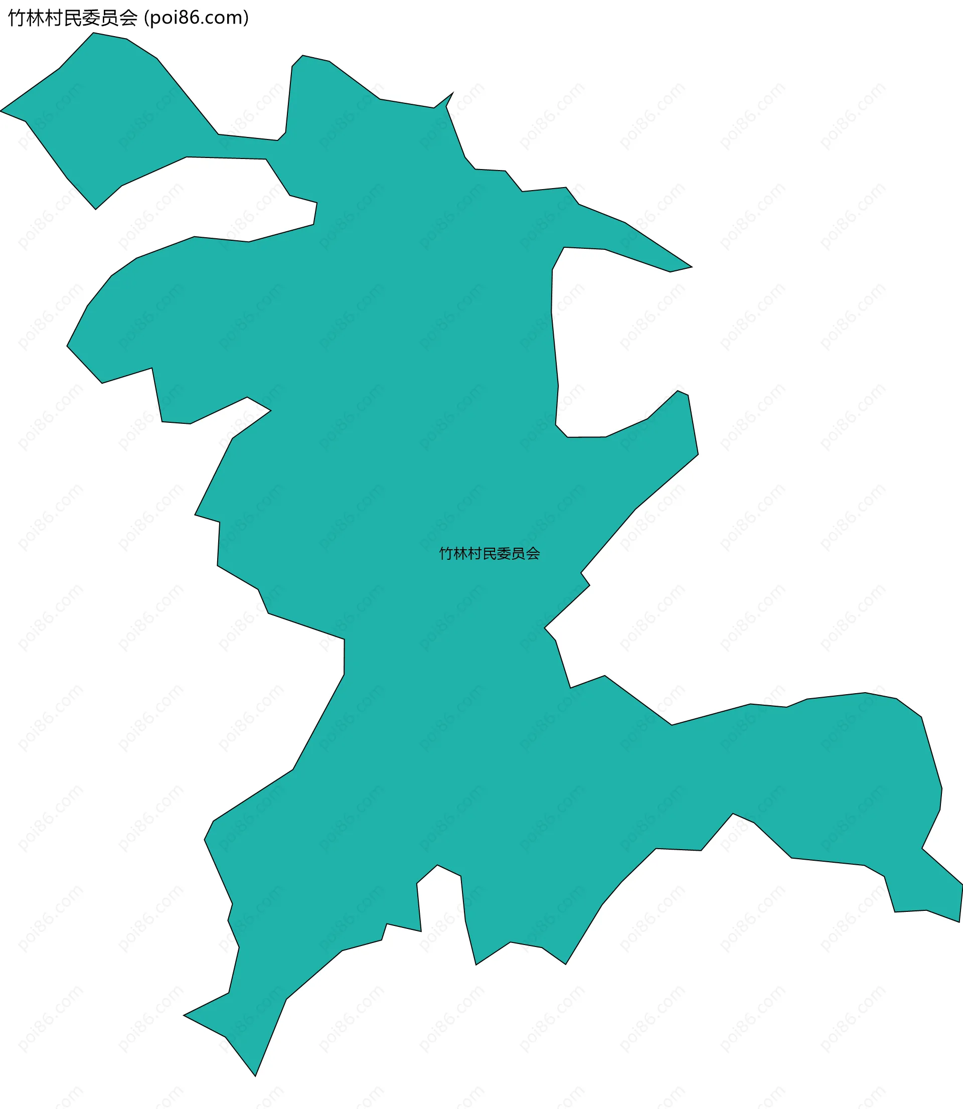 竹林村民委员会边界地图