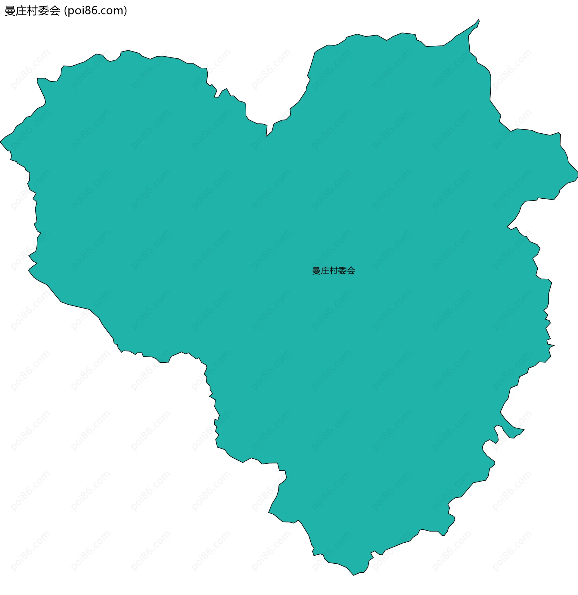 曼庄村委会边界地图