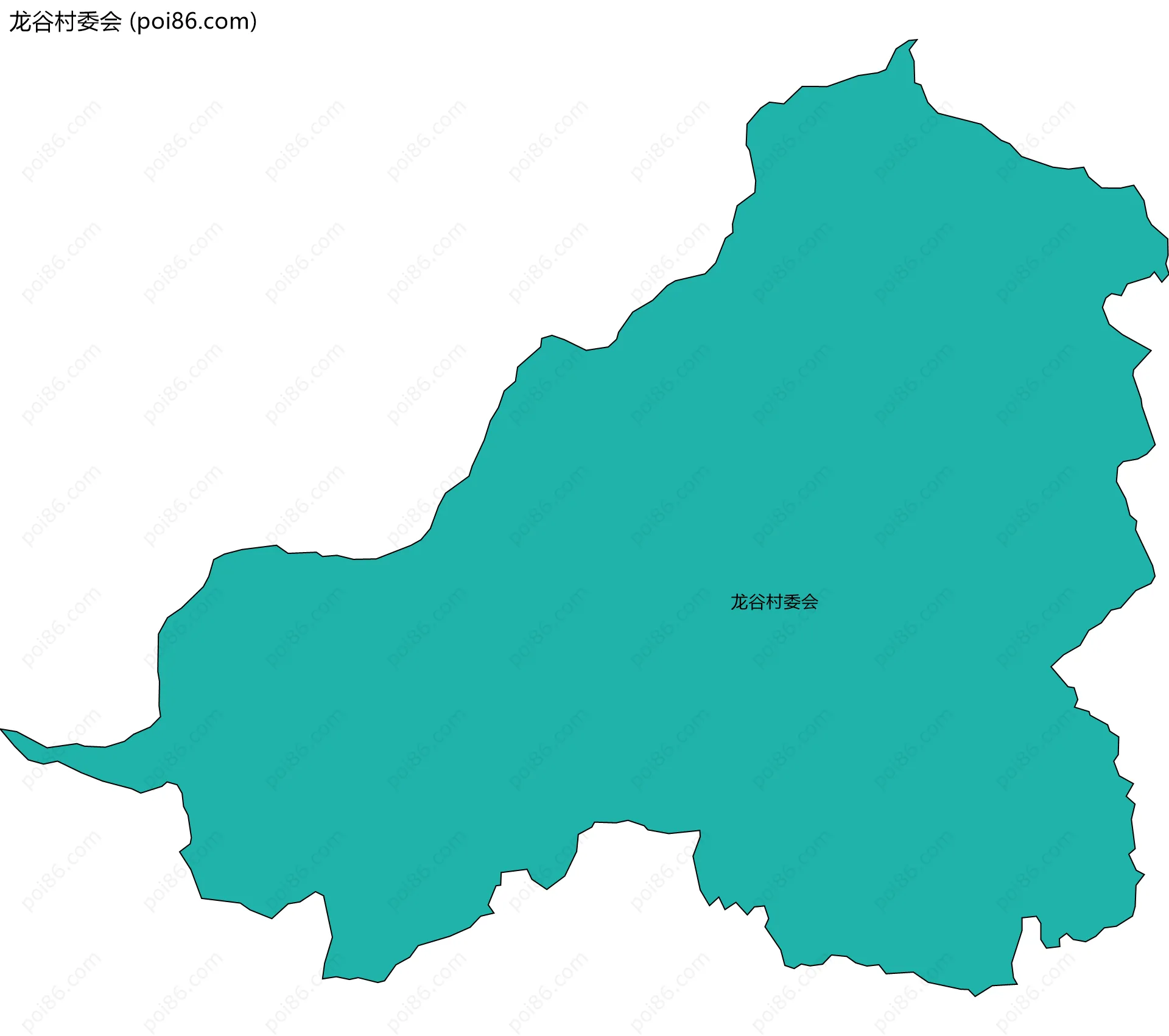 龙谷村委会边界地图