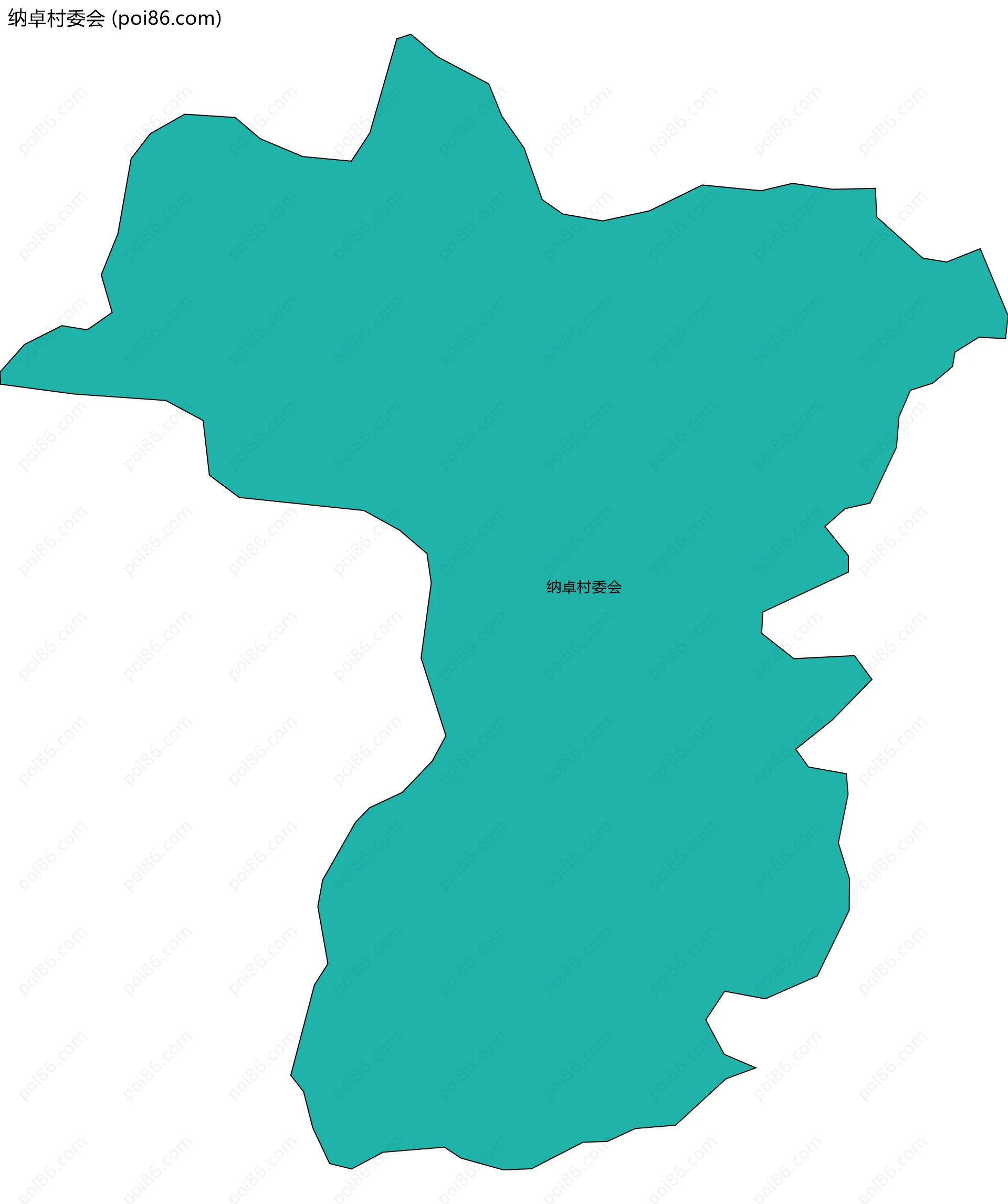 纳卓村委会边界地图