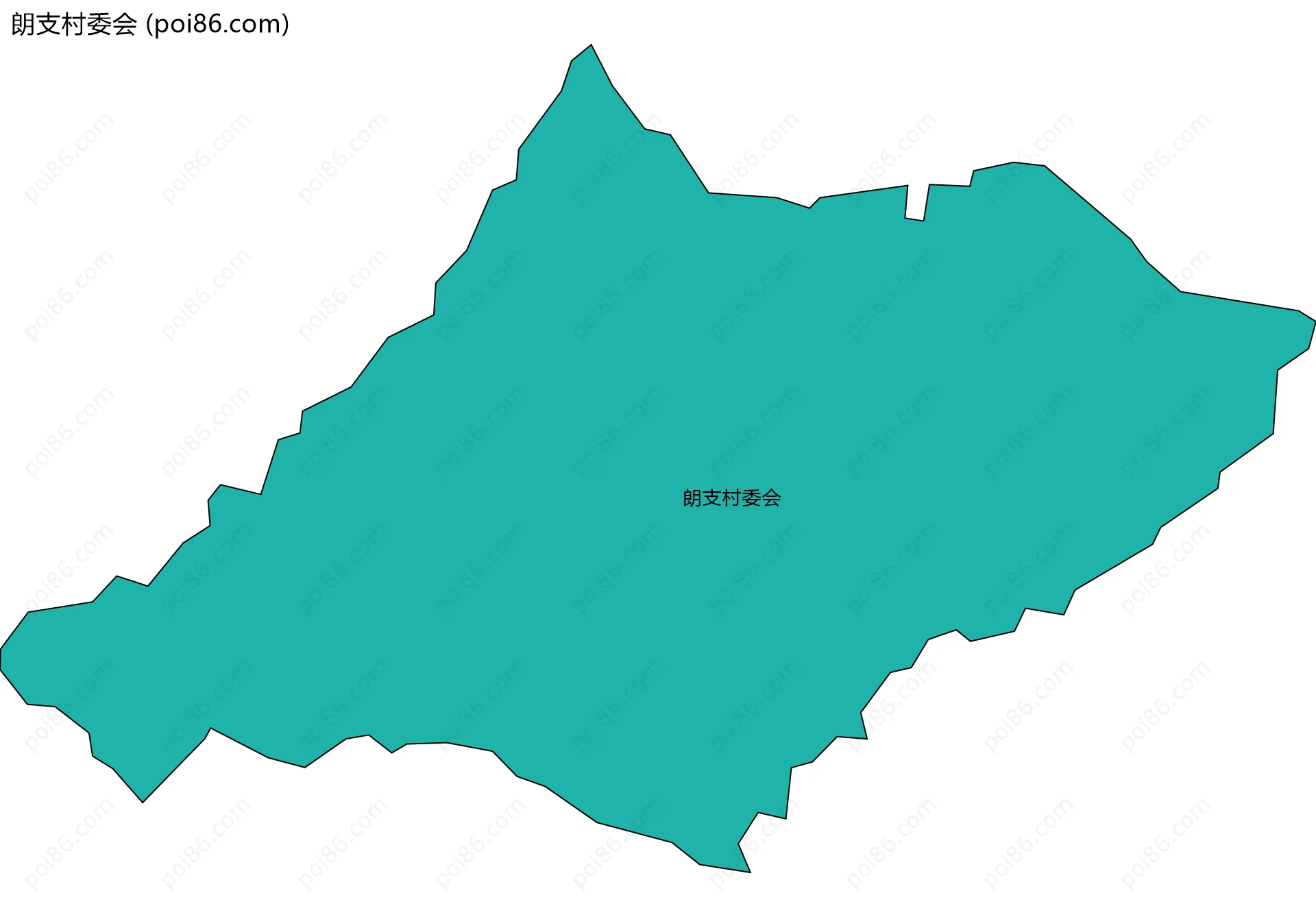 朗支村委会边界地图