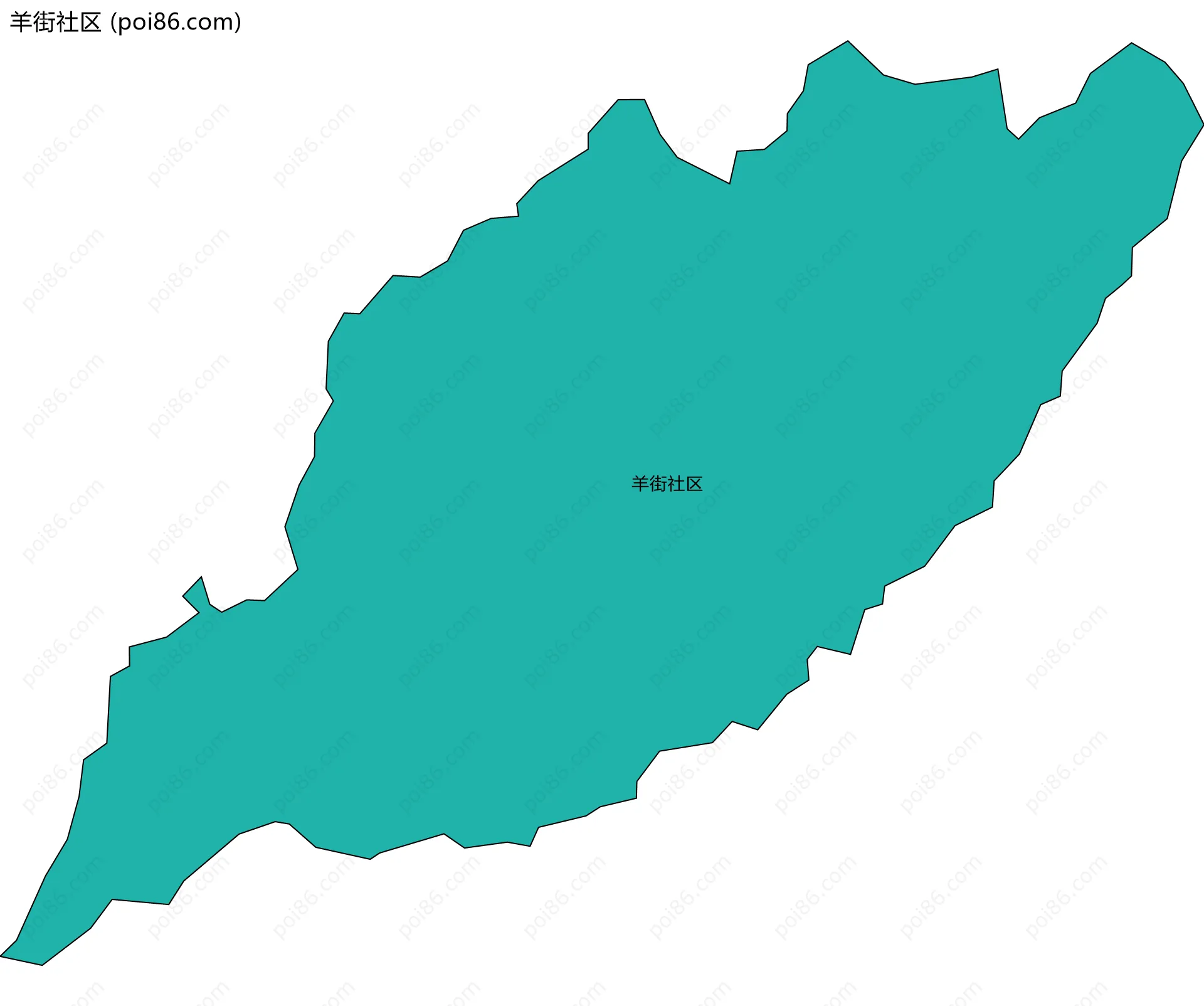 羊街社区边界地图