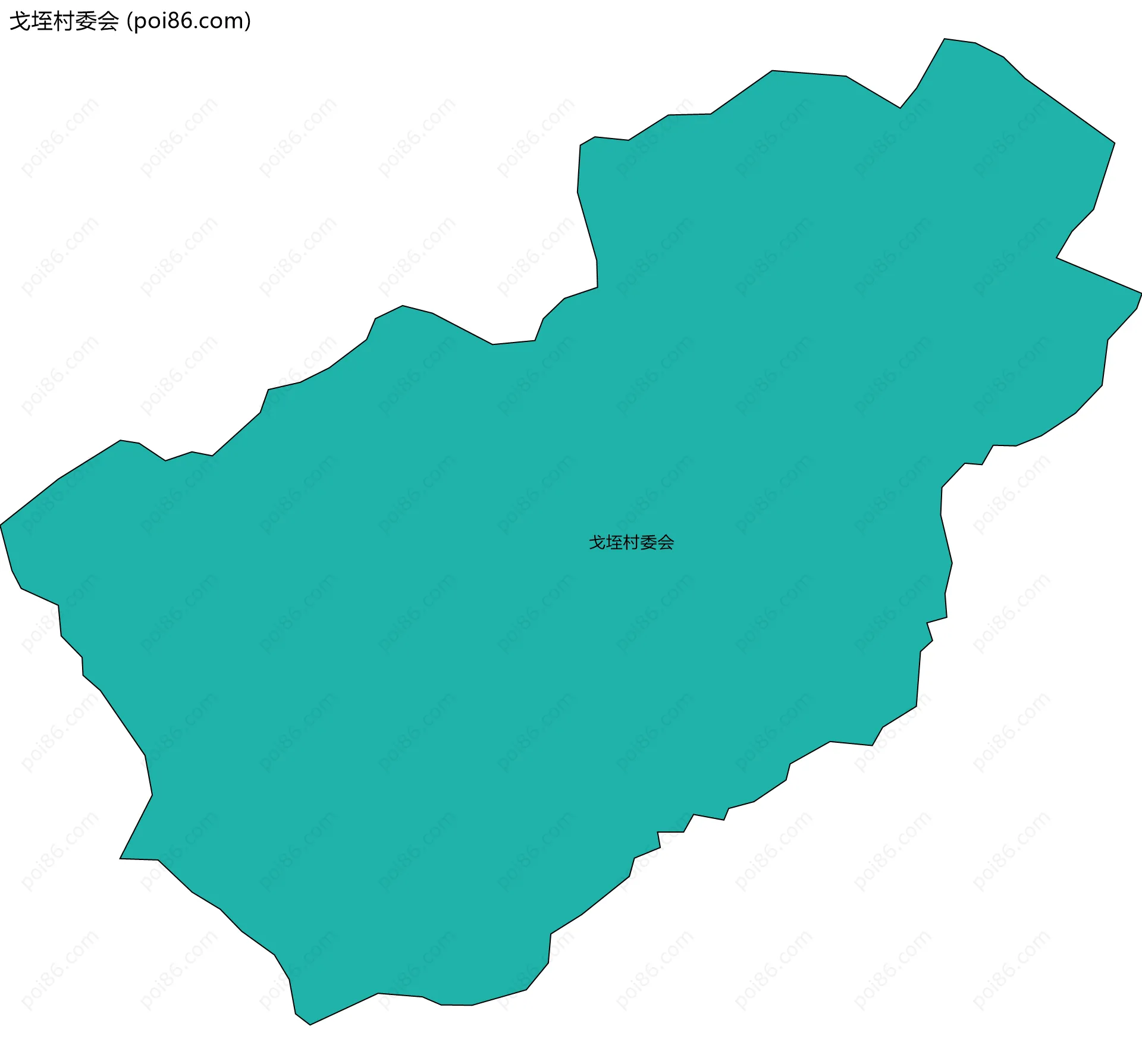 戈垤村委会边界地图