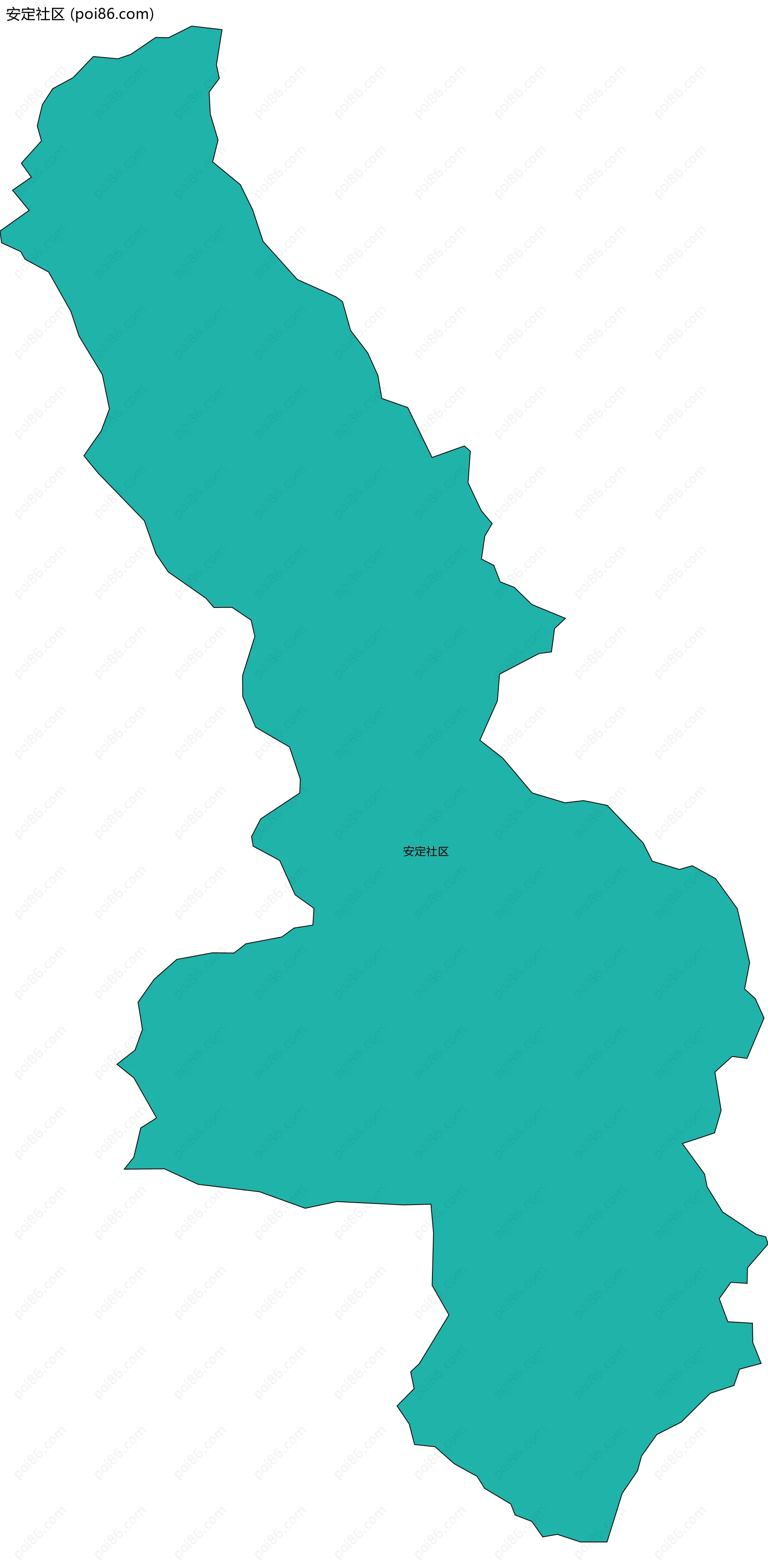 安定社区边界地图