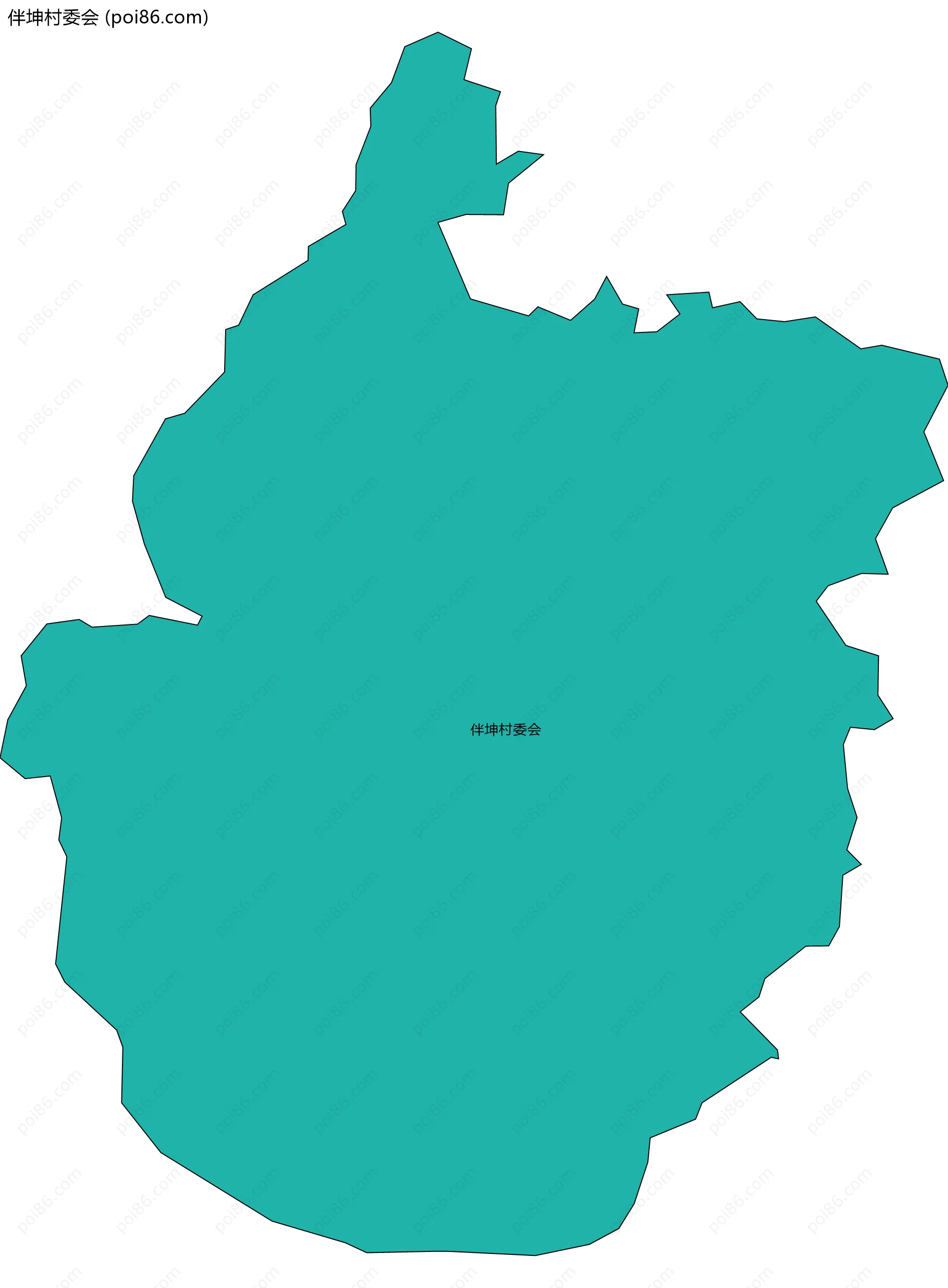 伴坤村委会边界地图
