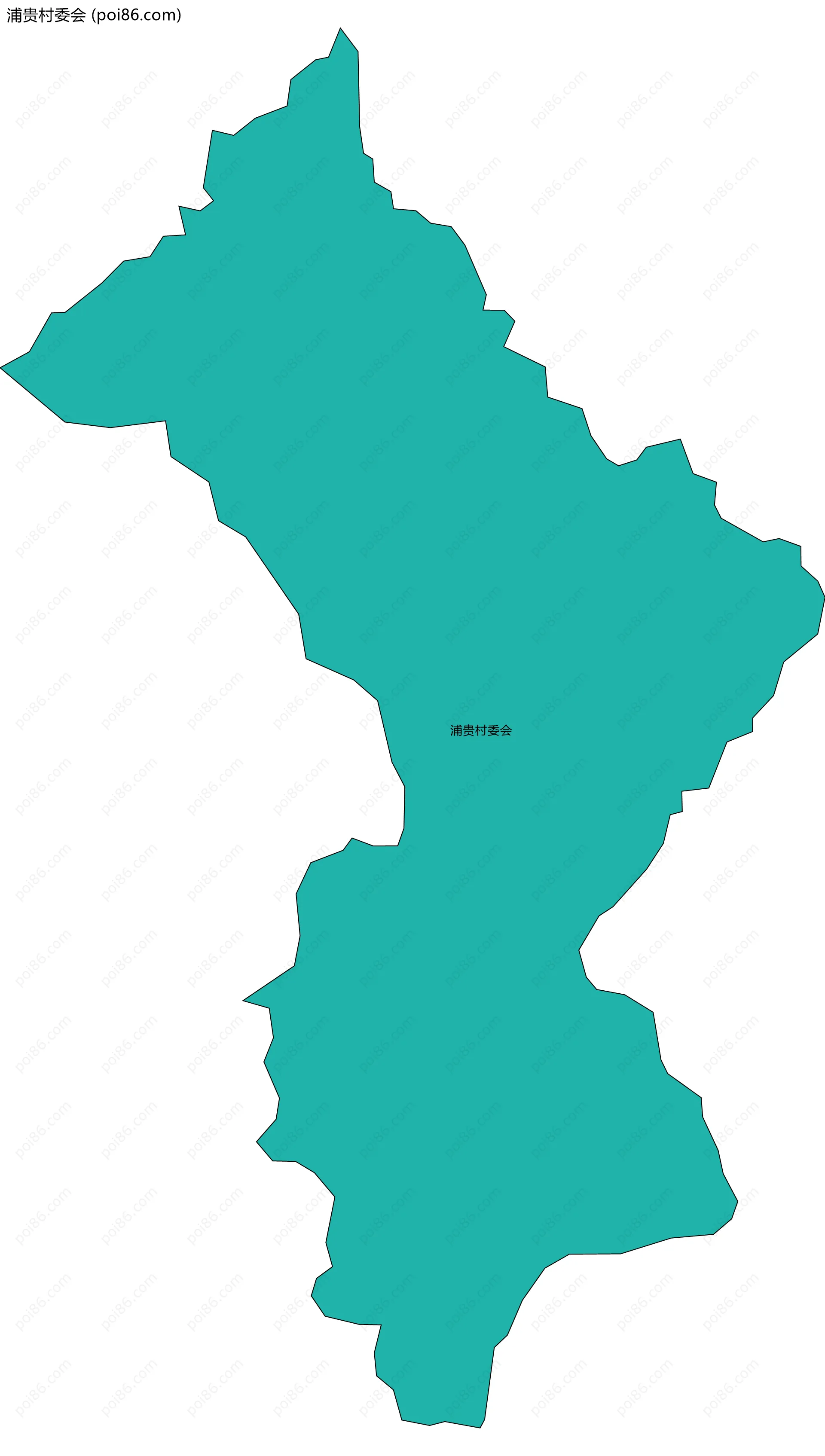 浦贵村委会边界地图