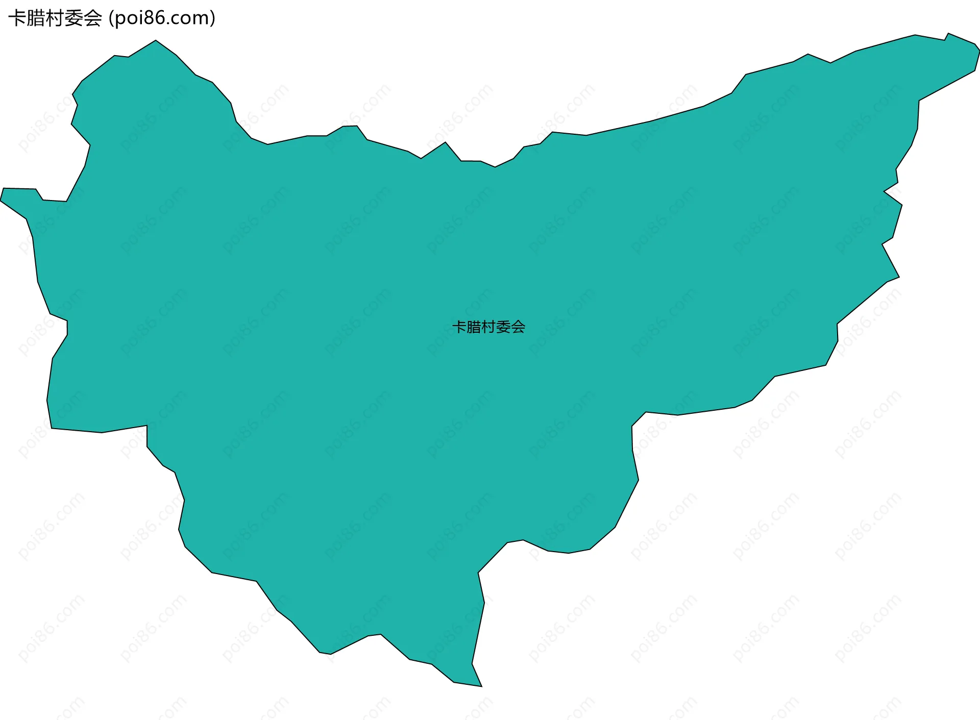 卡腊村委会边界地图
