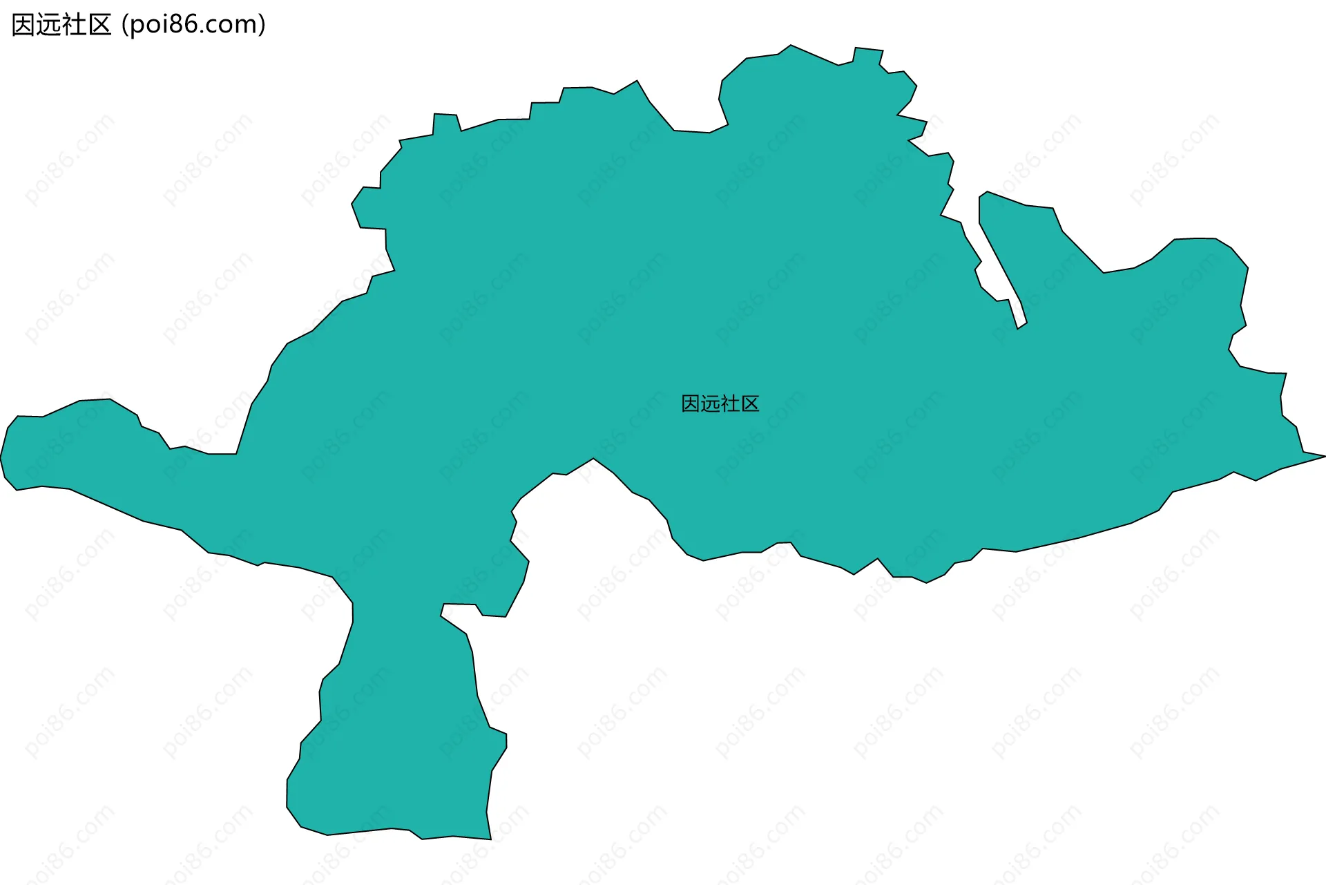 因远社区边界地图