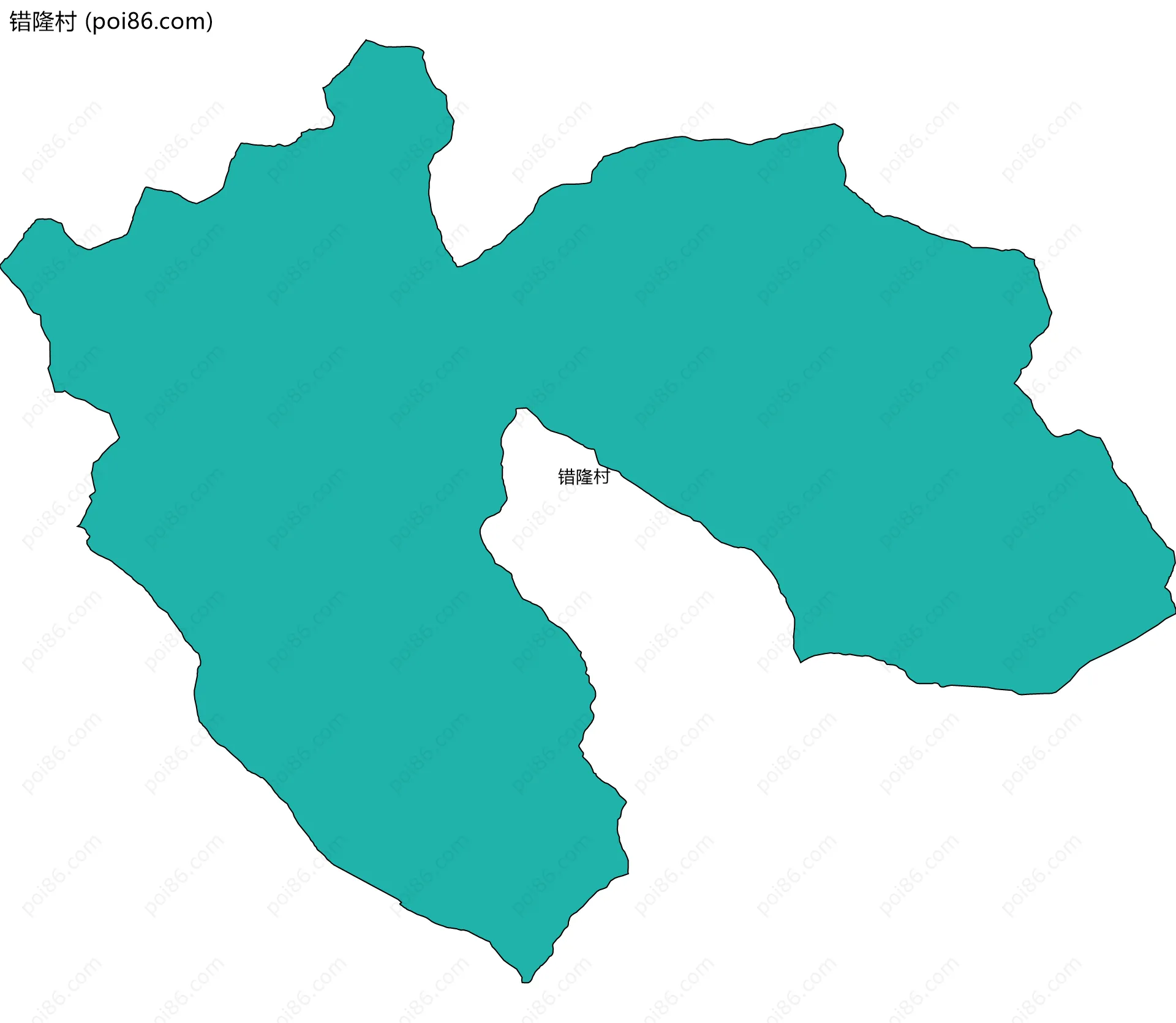 错隆村边界地图